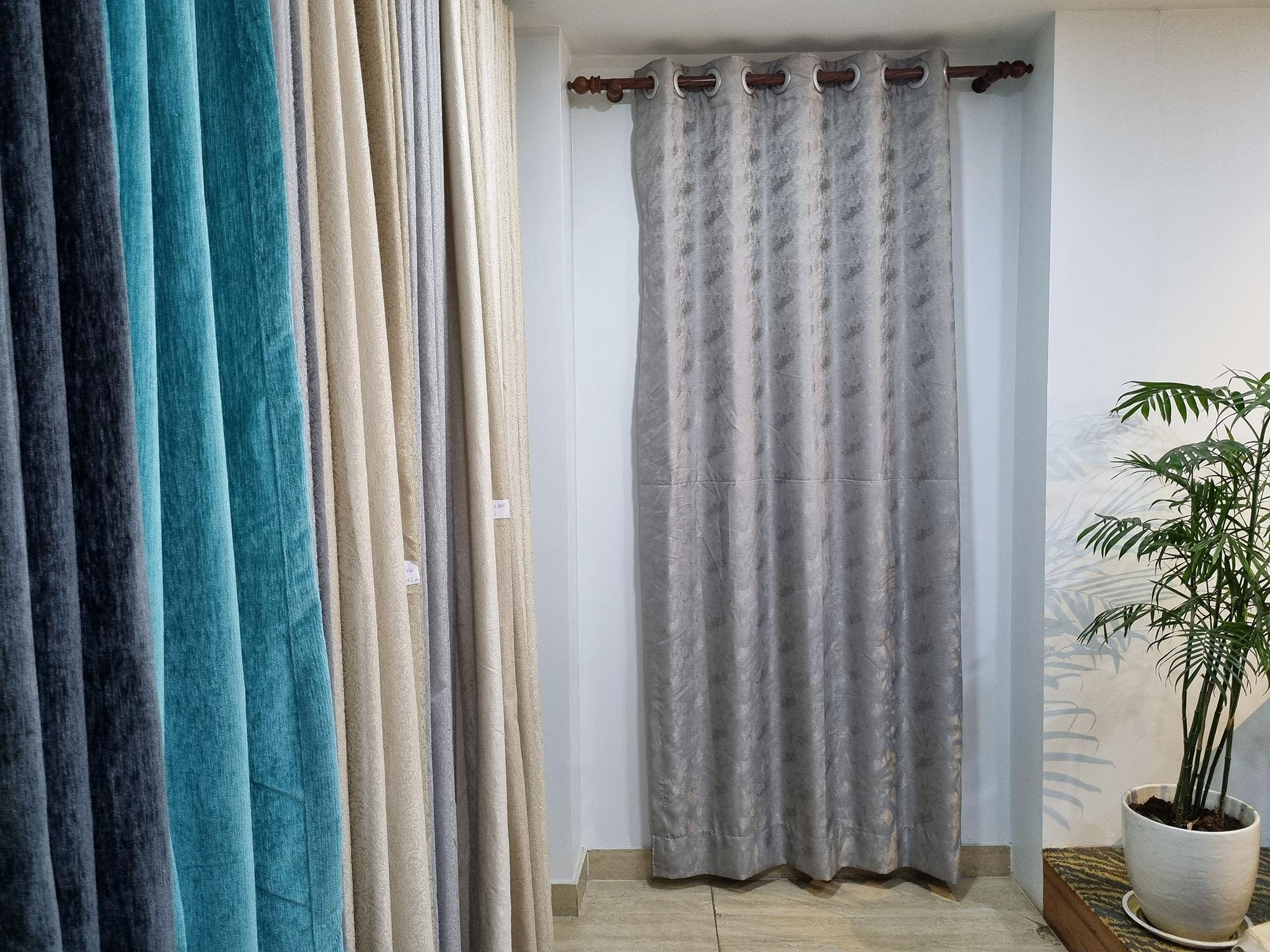 Grey Texture Curtain
