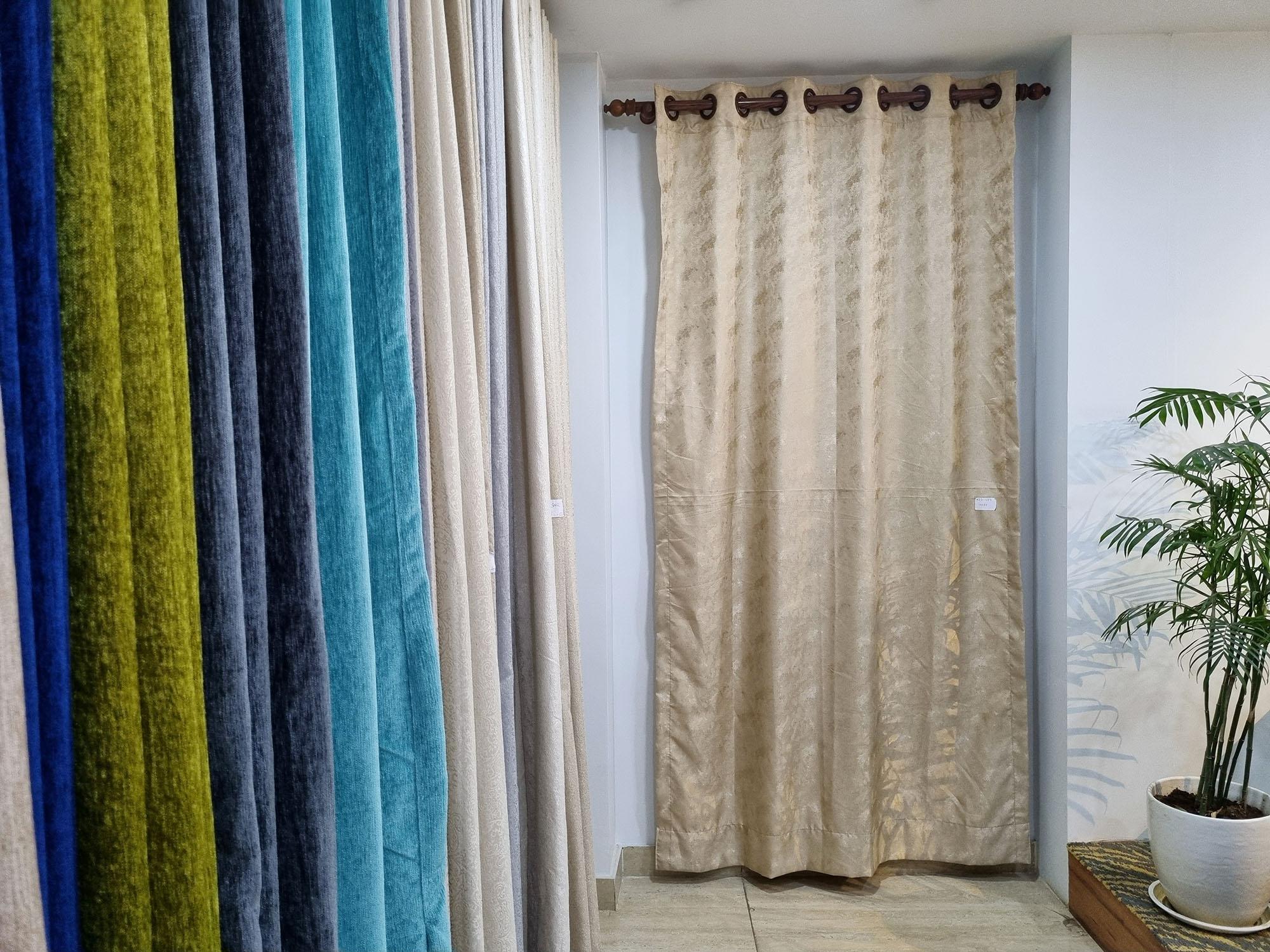 Light Golden Texture Curtain