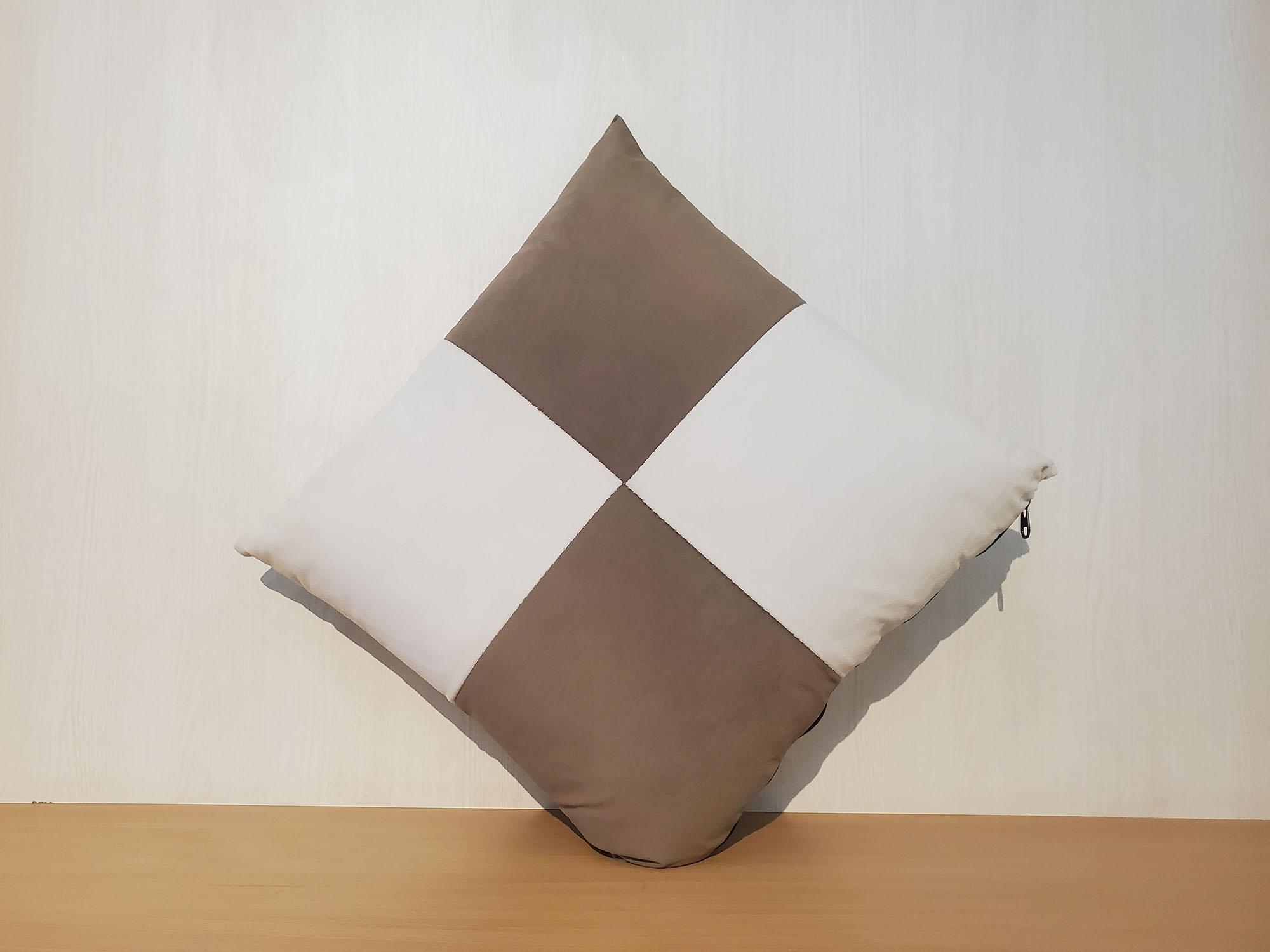 Abstract Brown-White Cushion