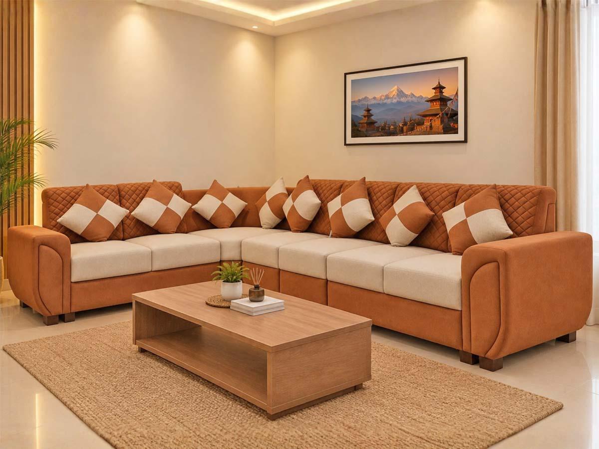 8 Seater Corner L Sofa