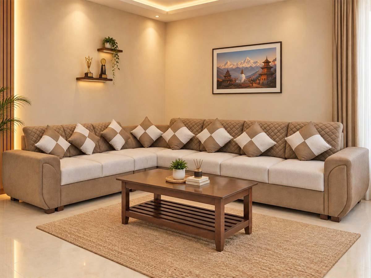 8 Seater L-Shaped Corner Sofa