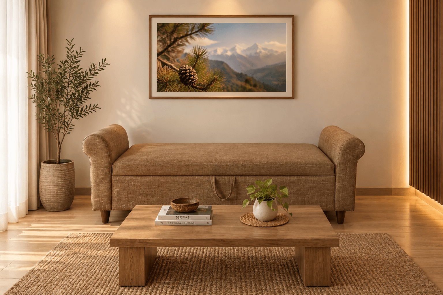 Brown Diwan with Storage
