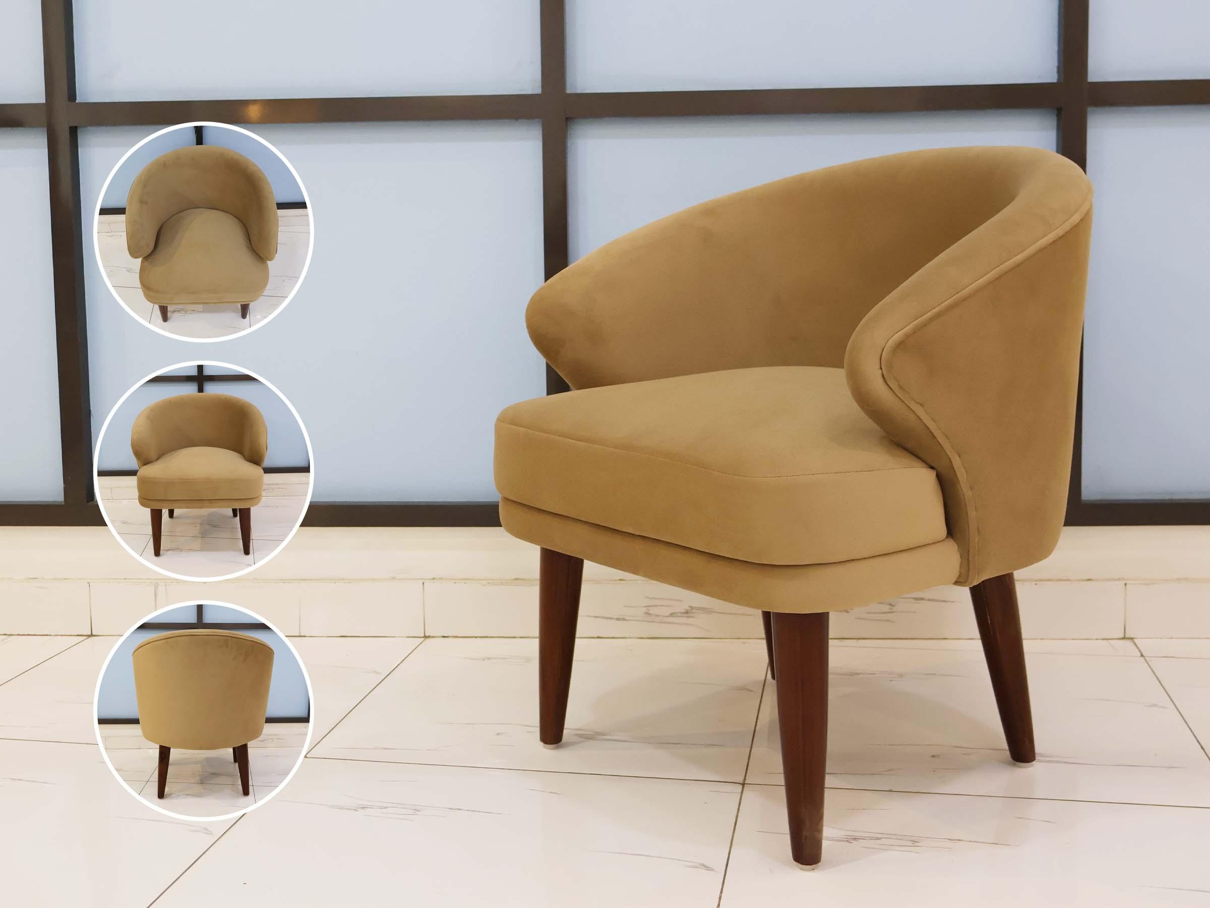 beige fabric sofa chair