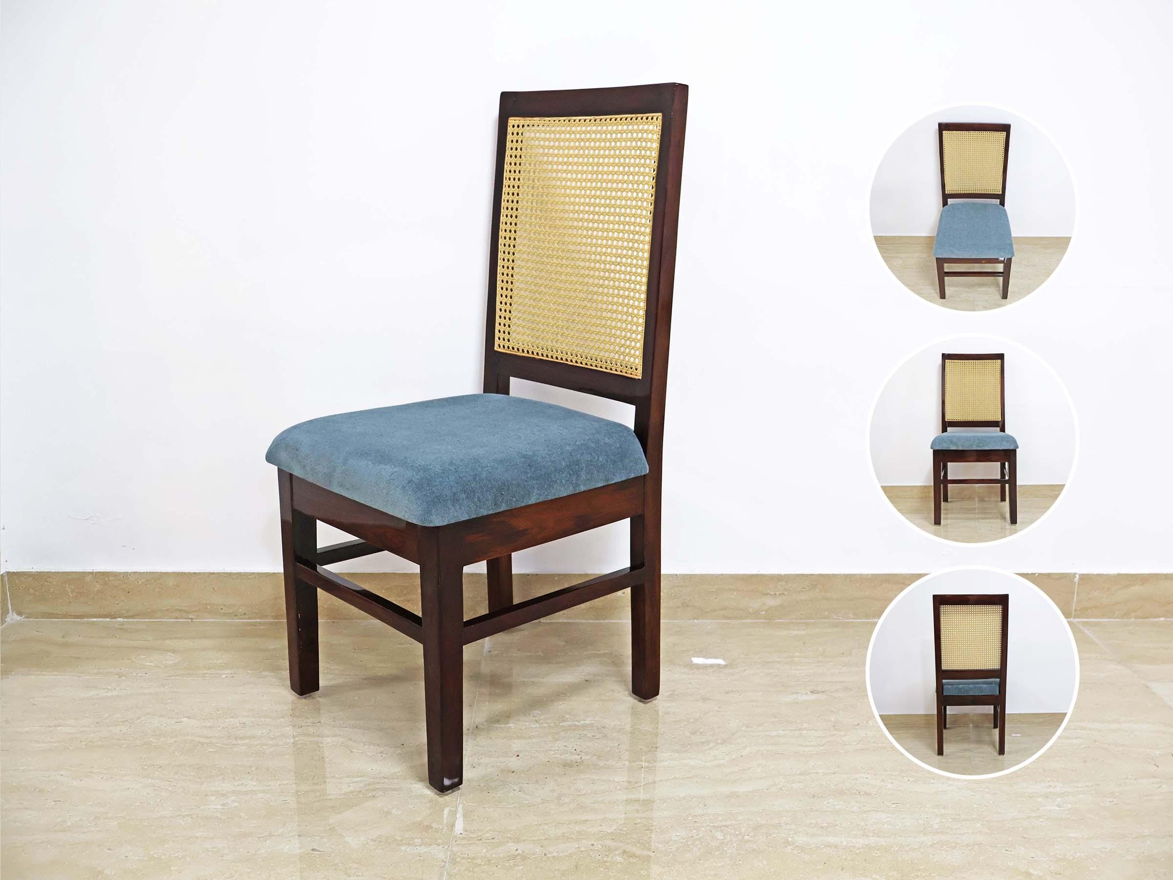Dining Chair with Cane Backrest