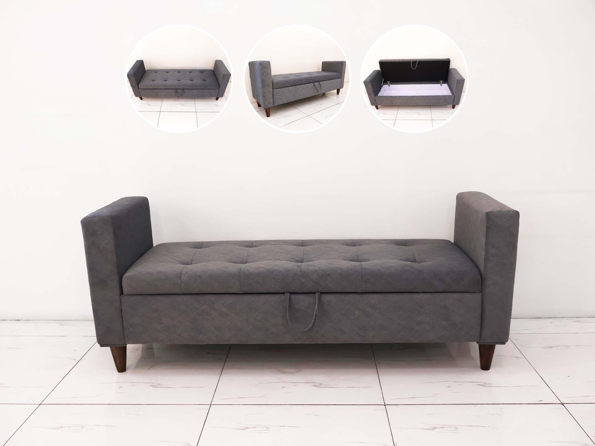 Grey Diwan with Storage