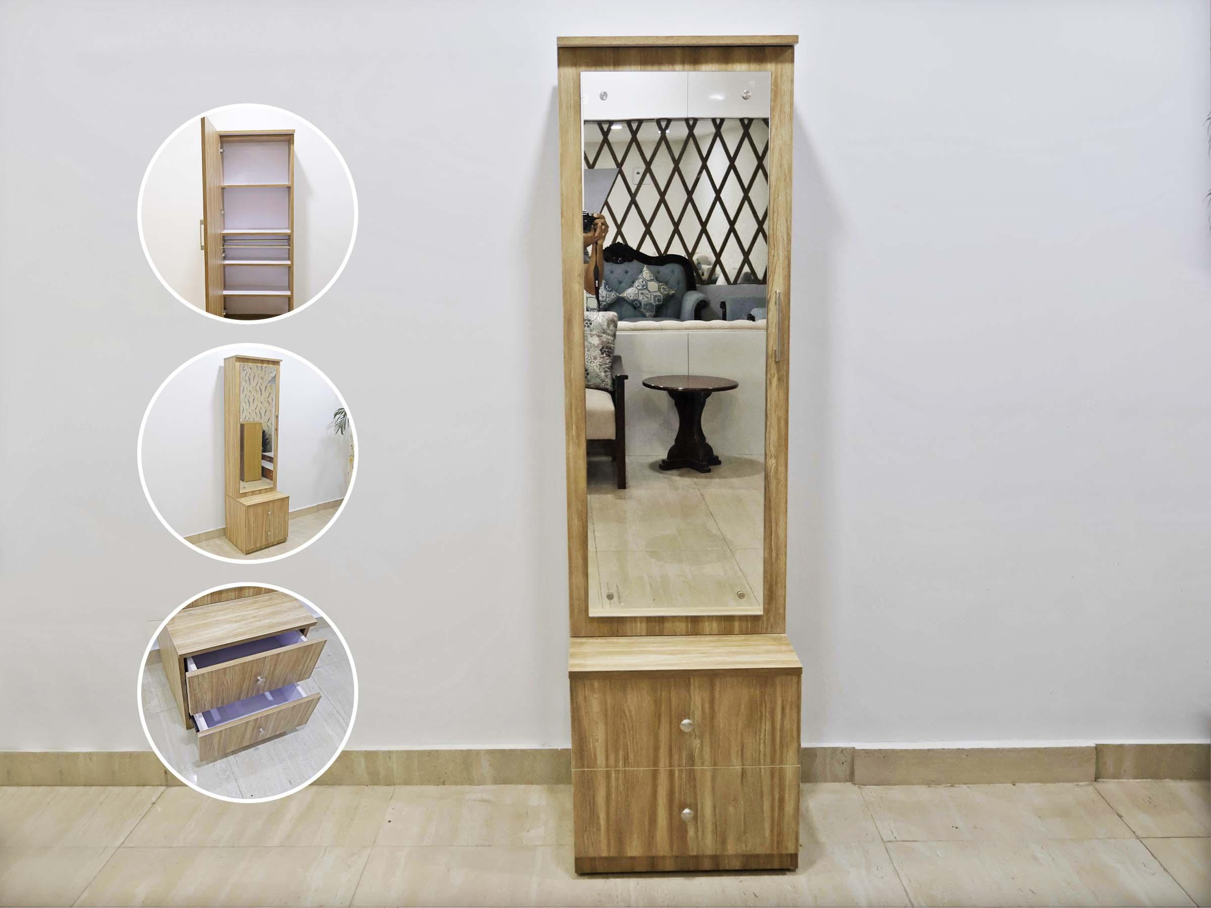 Wooden Dressing Table with Mirror