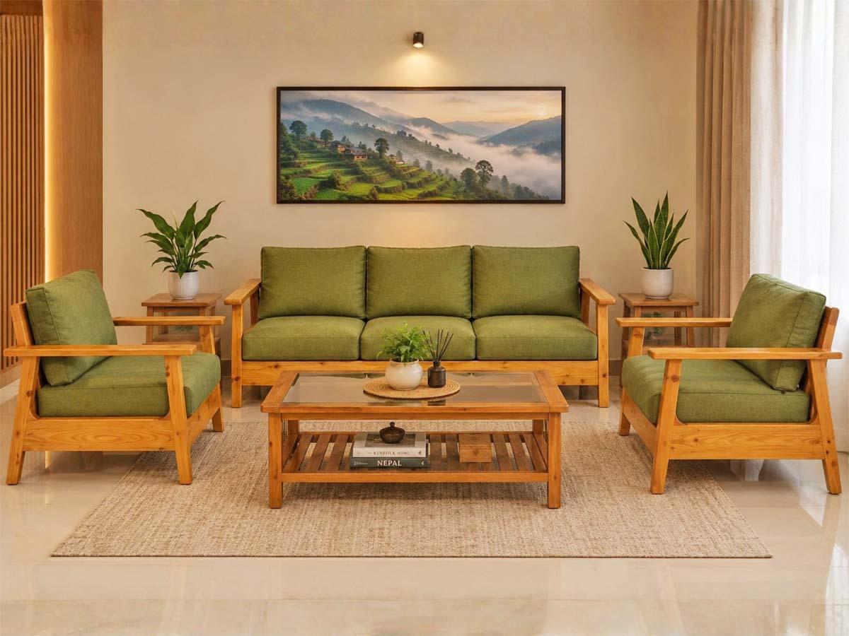 Eco Wooden Sectional Sofa