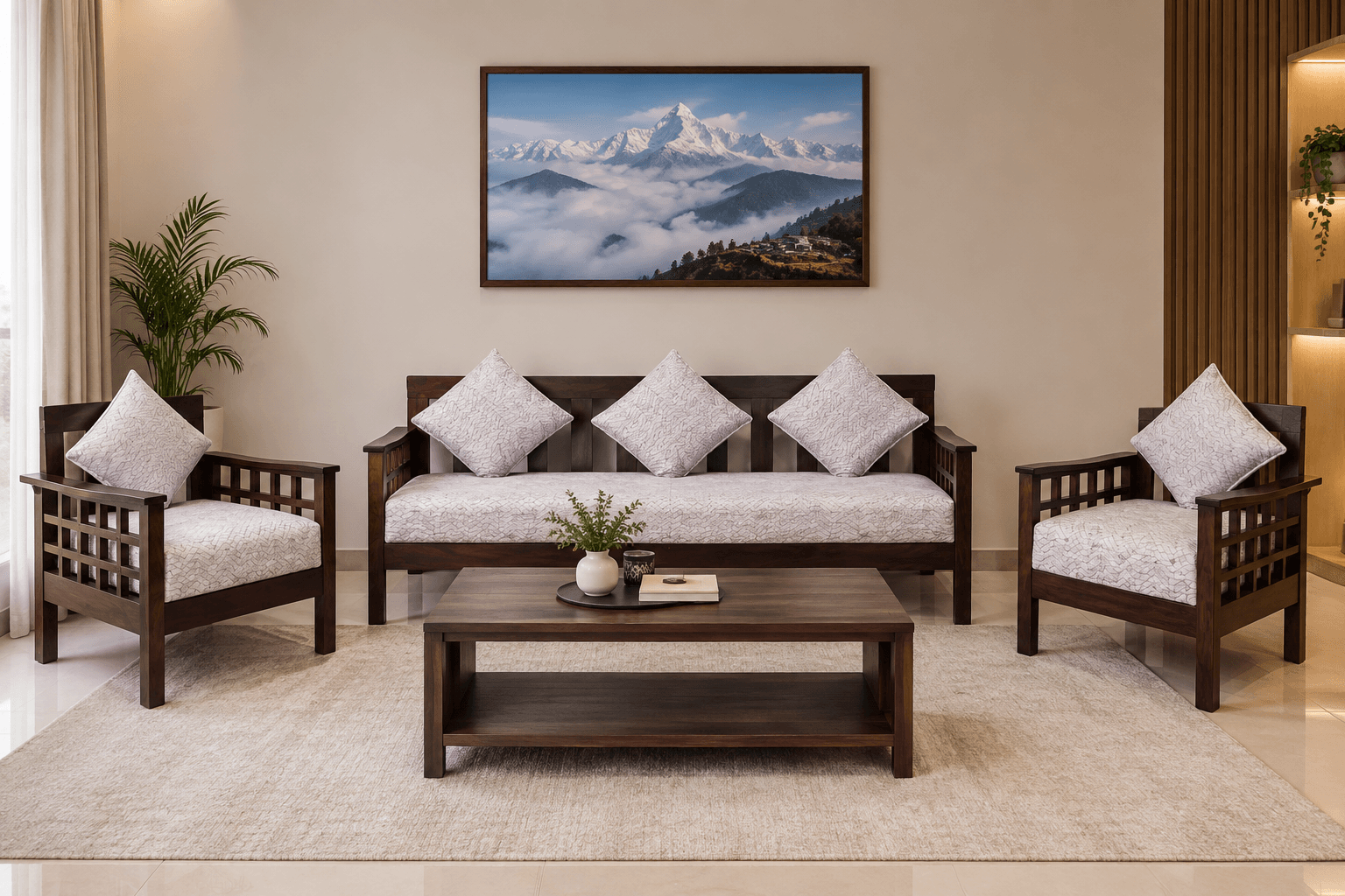 Exquisite Wooden Sofa Set - Furniture in Nepal