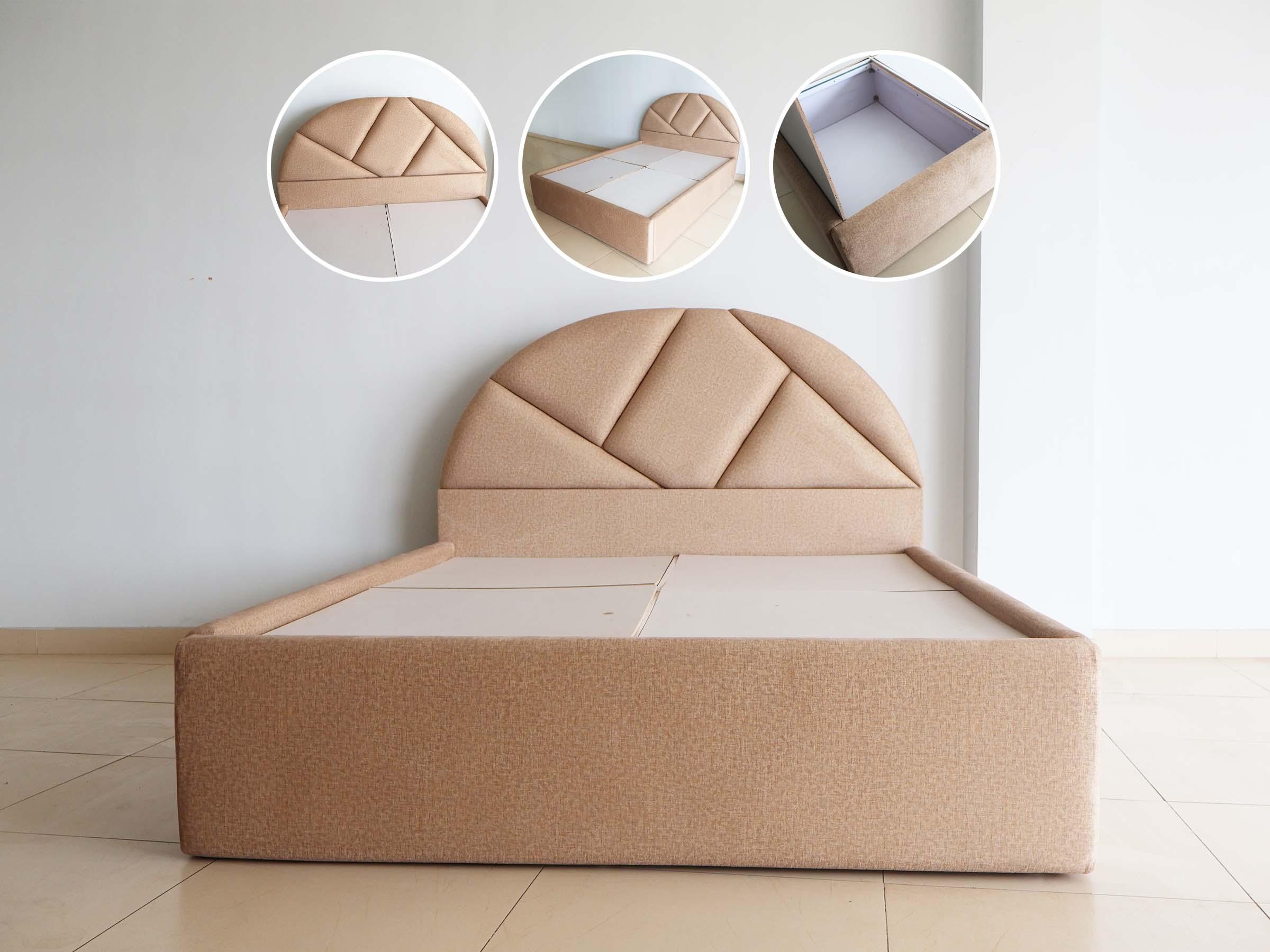 Fabric Queen-Size Bed
