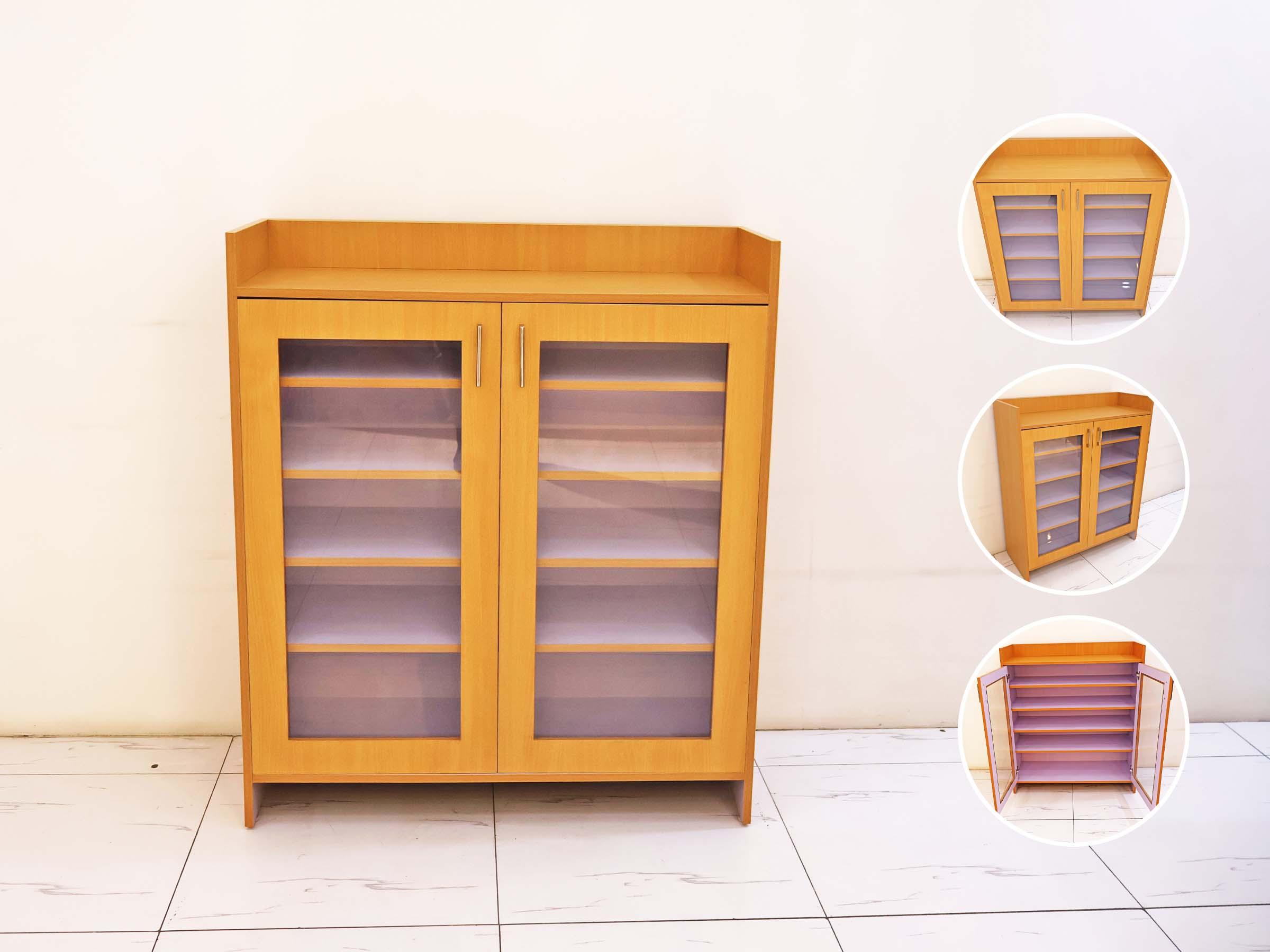 File Cabinet with Glass Doors