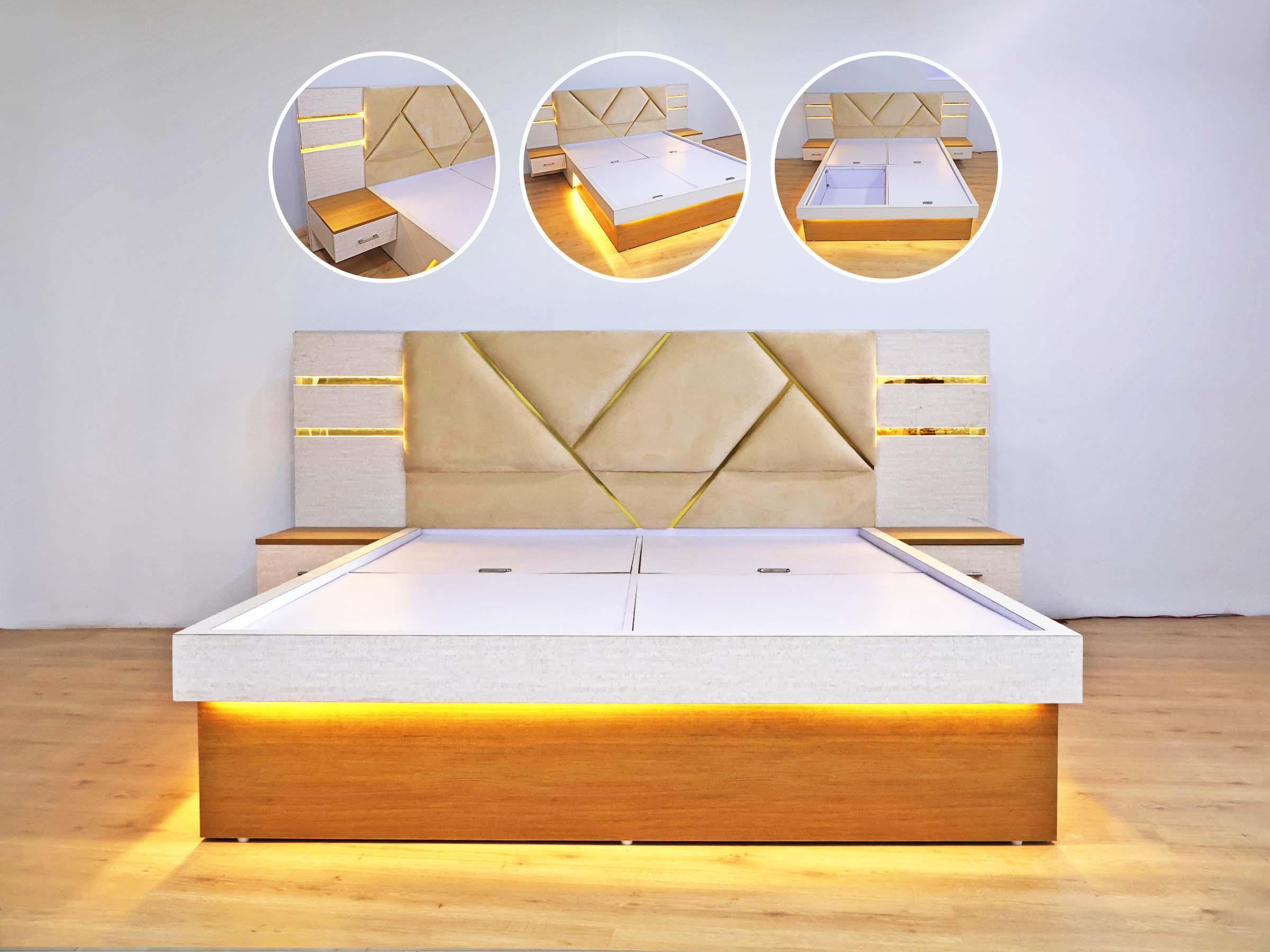 Bed with Built‑In Lighting
