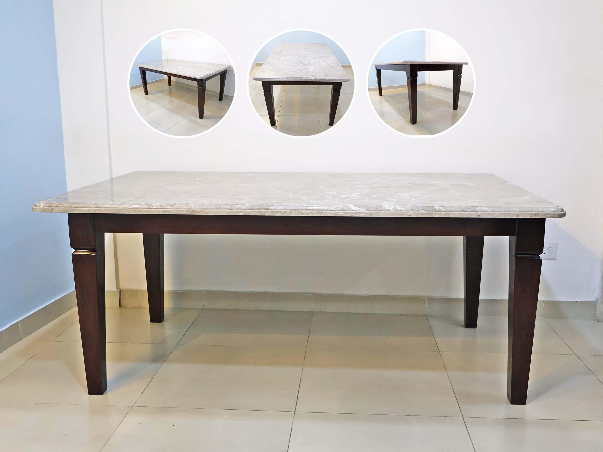 Grey Marble Dining Table
