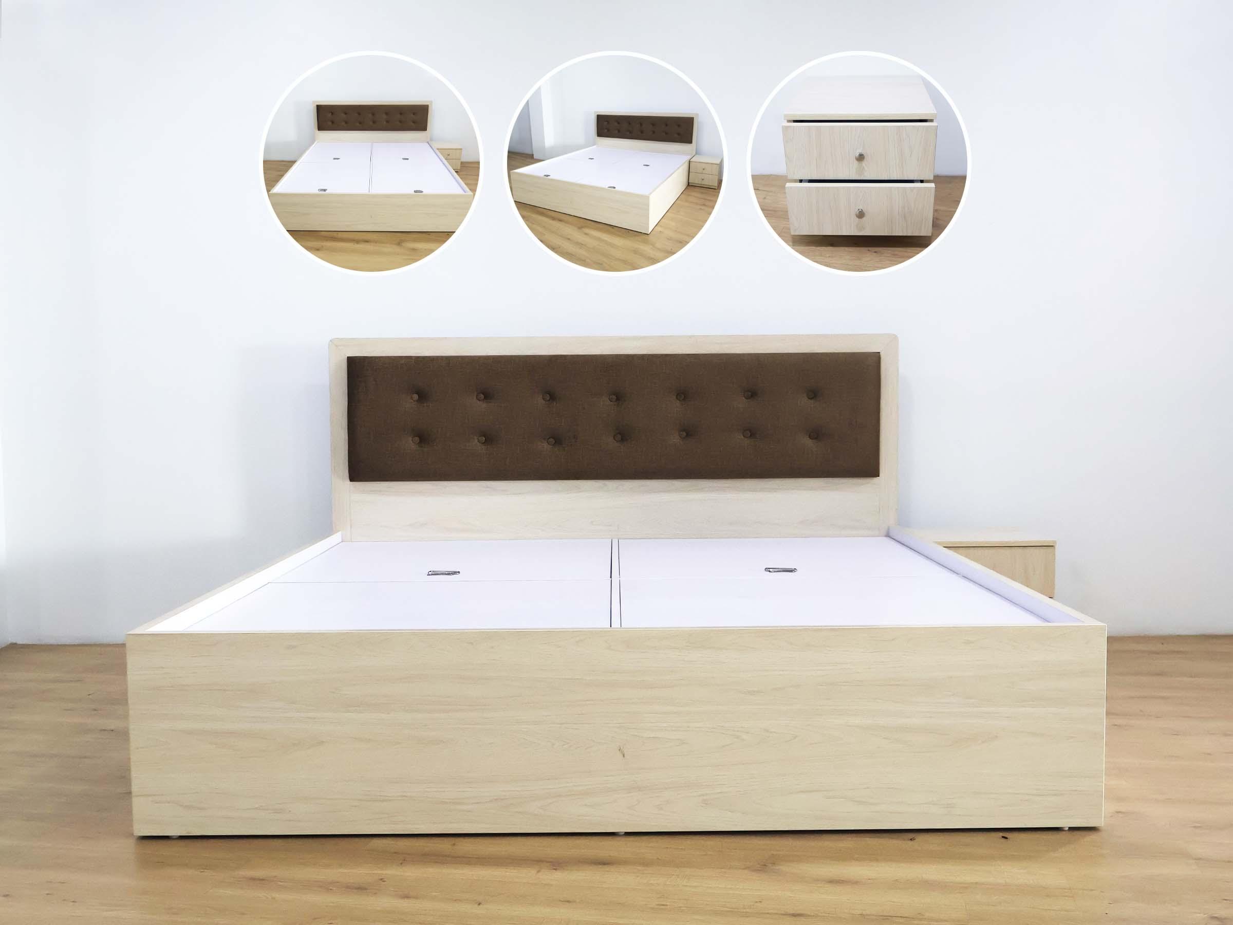 King Size Bed with Side Table