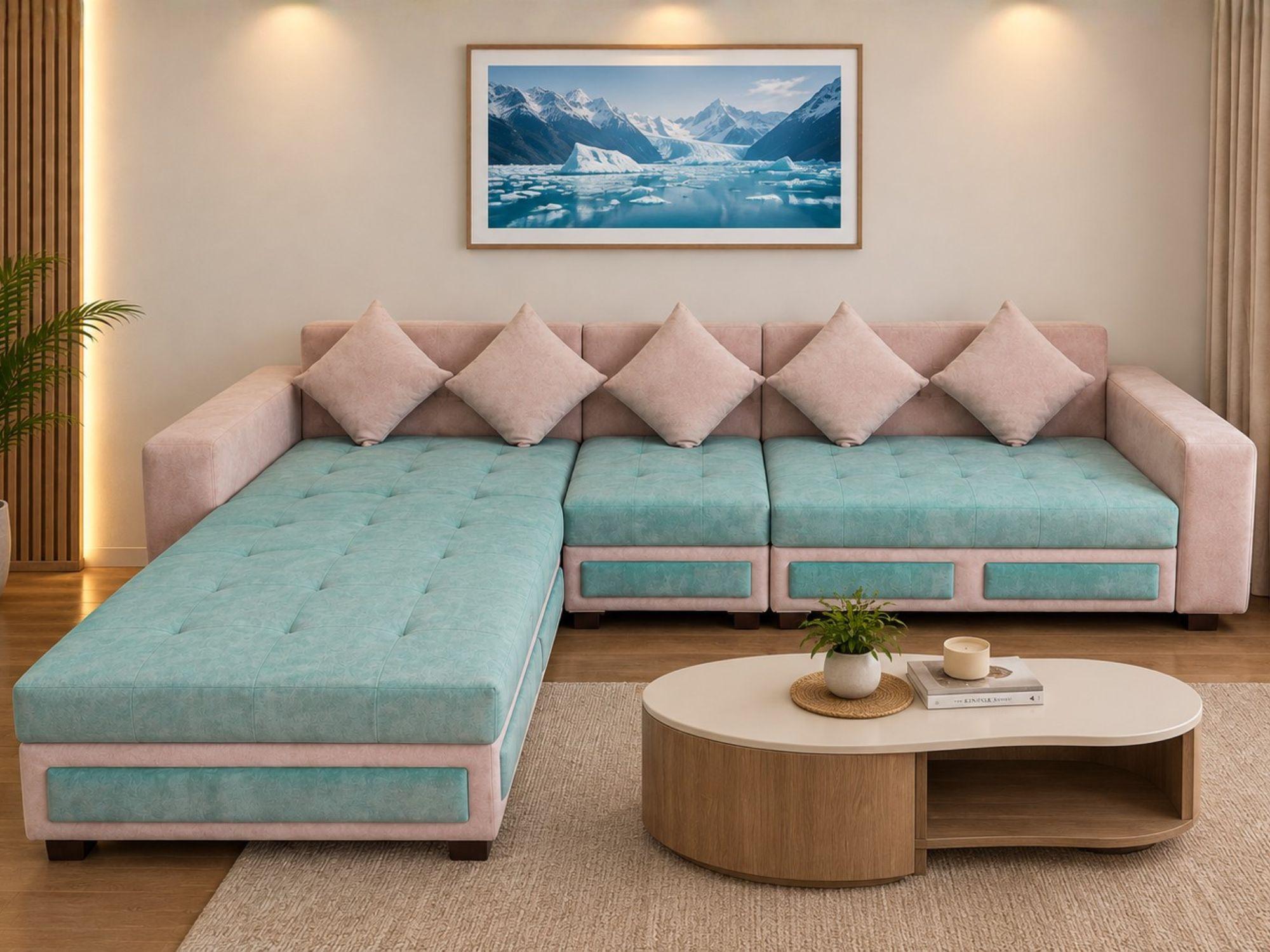 L-shaped lounge sofa