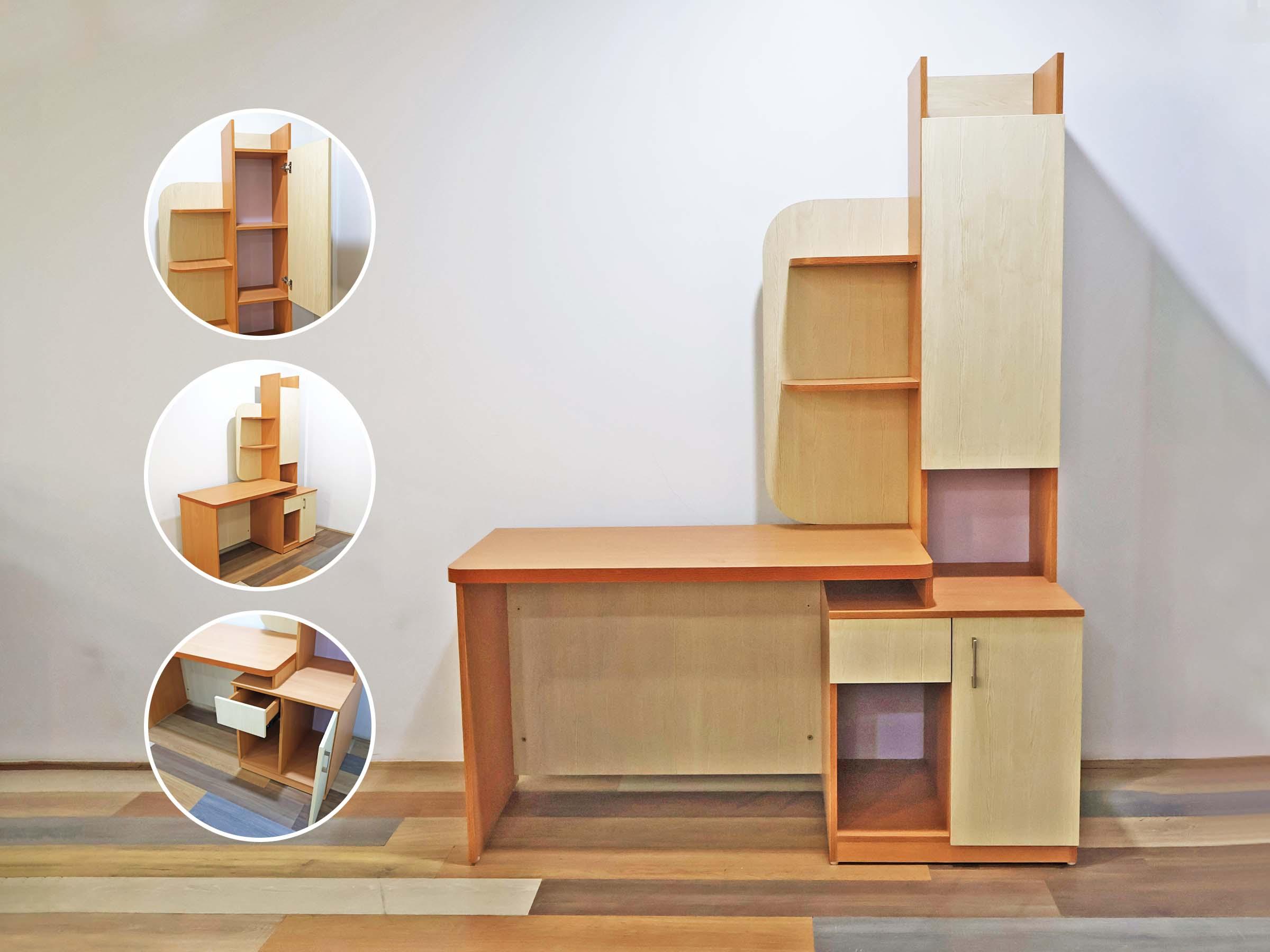 Multi-Shelf Study Desk