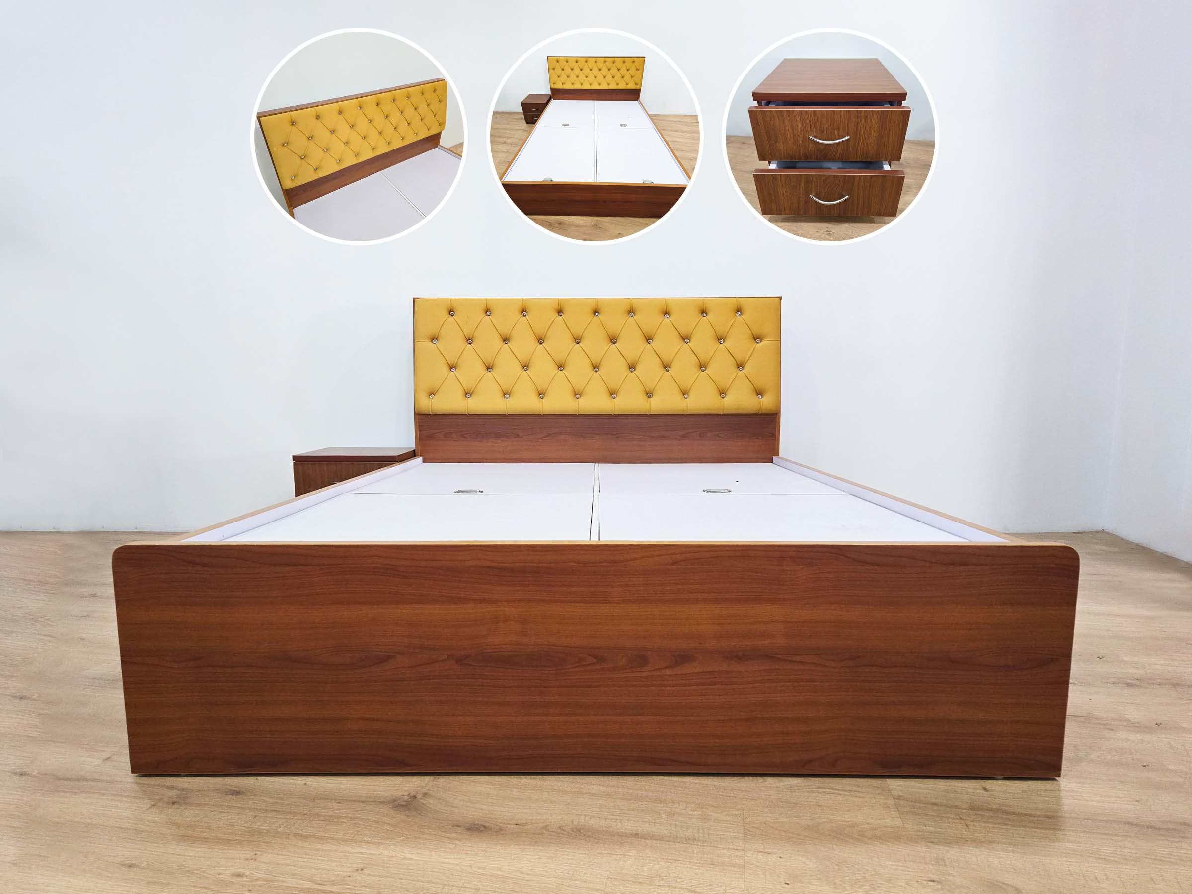 Yellow Queen Size Bed