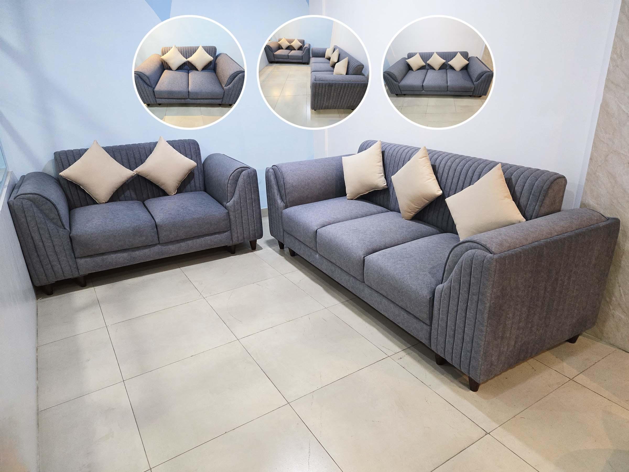 Greyish Blue Sectional Sofa