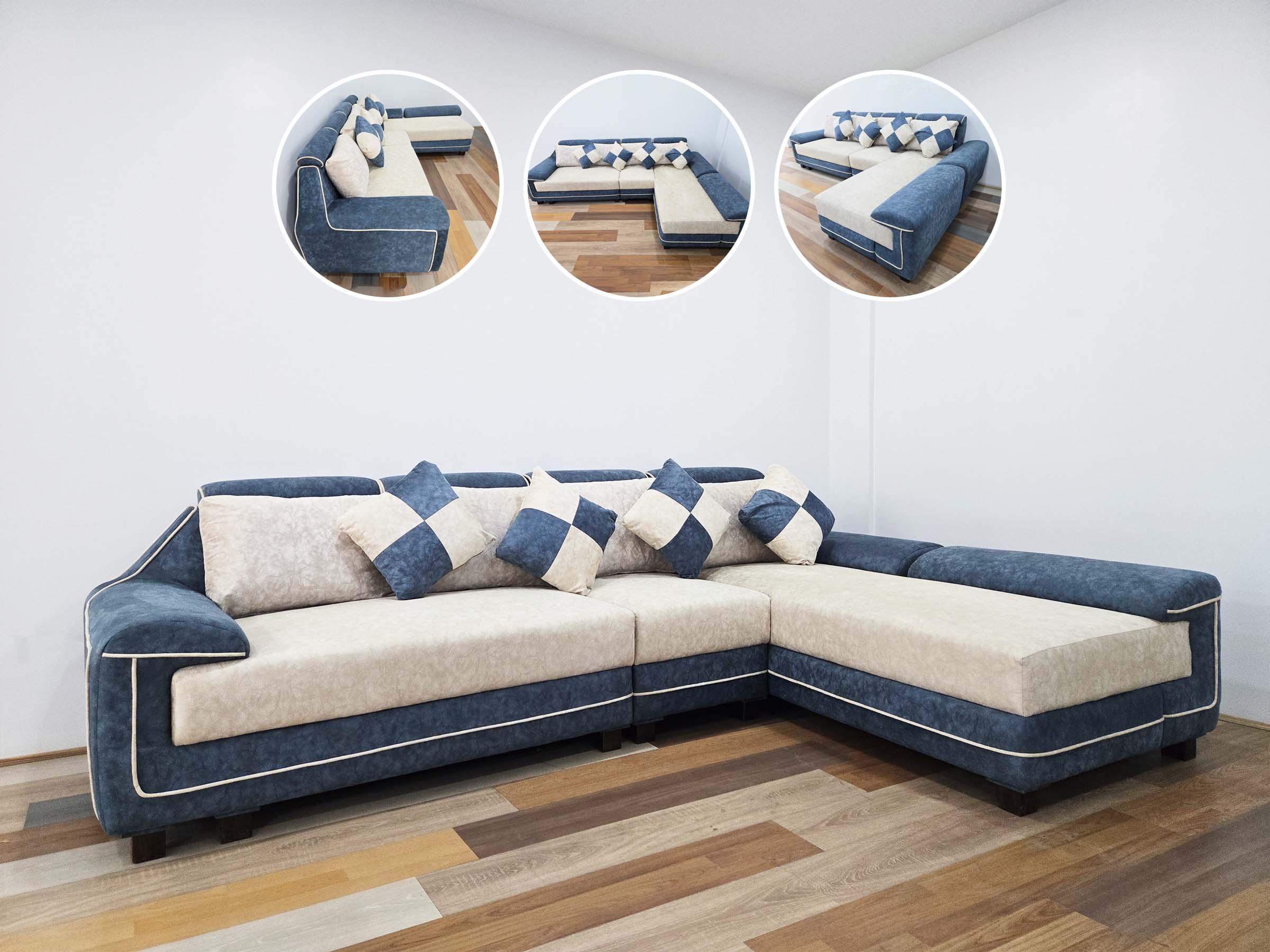 L-shaped lounge sofa