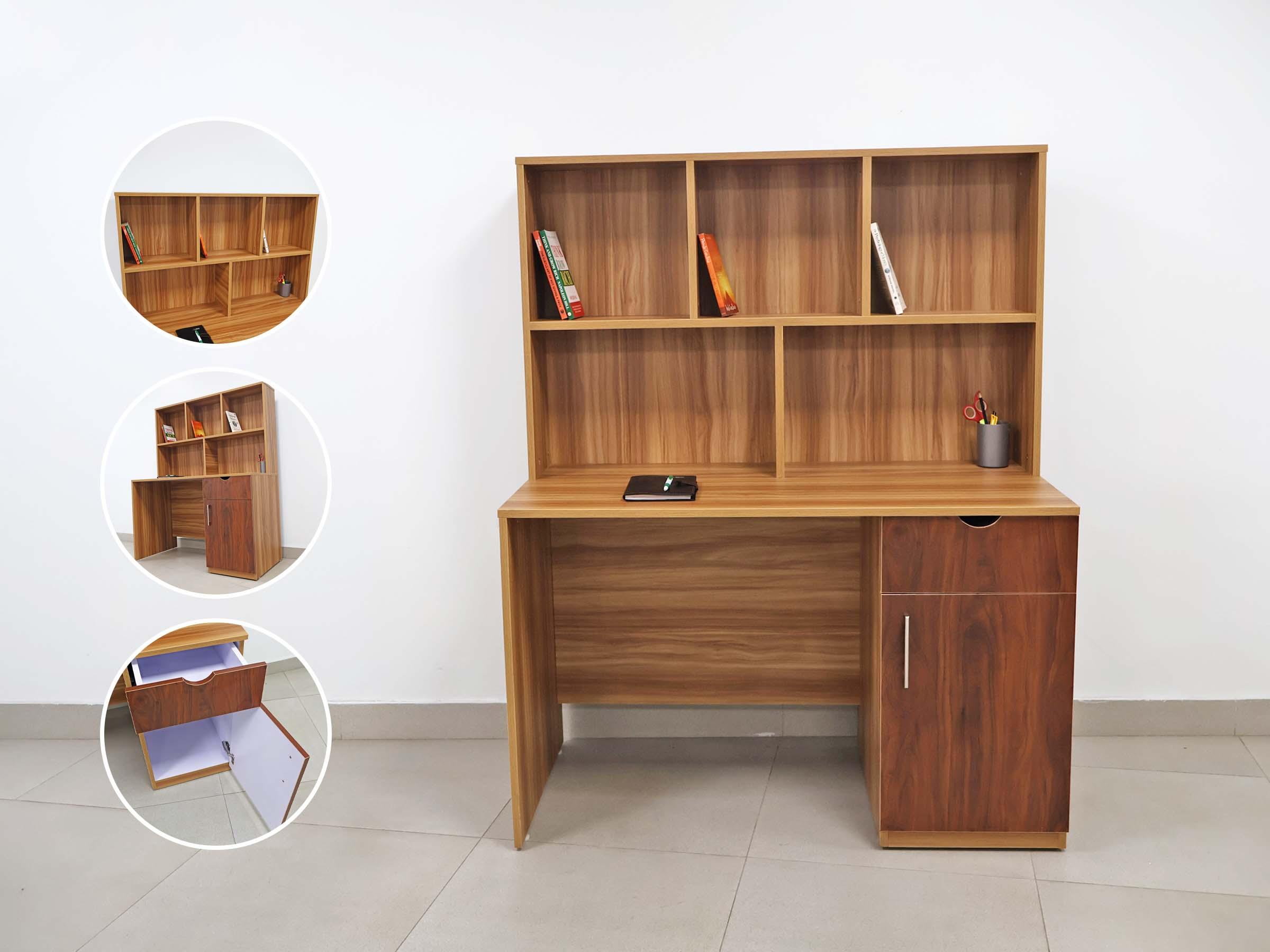 Multi-Shelf Study Desk