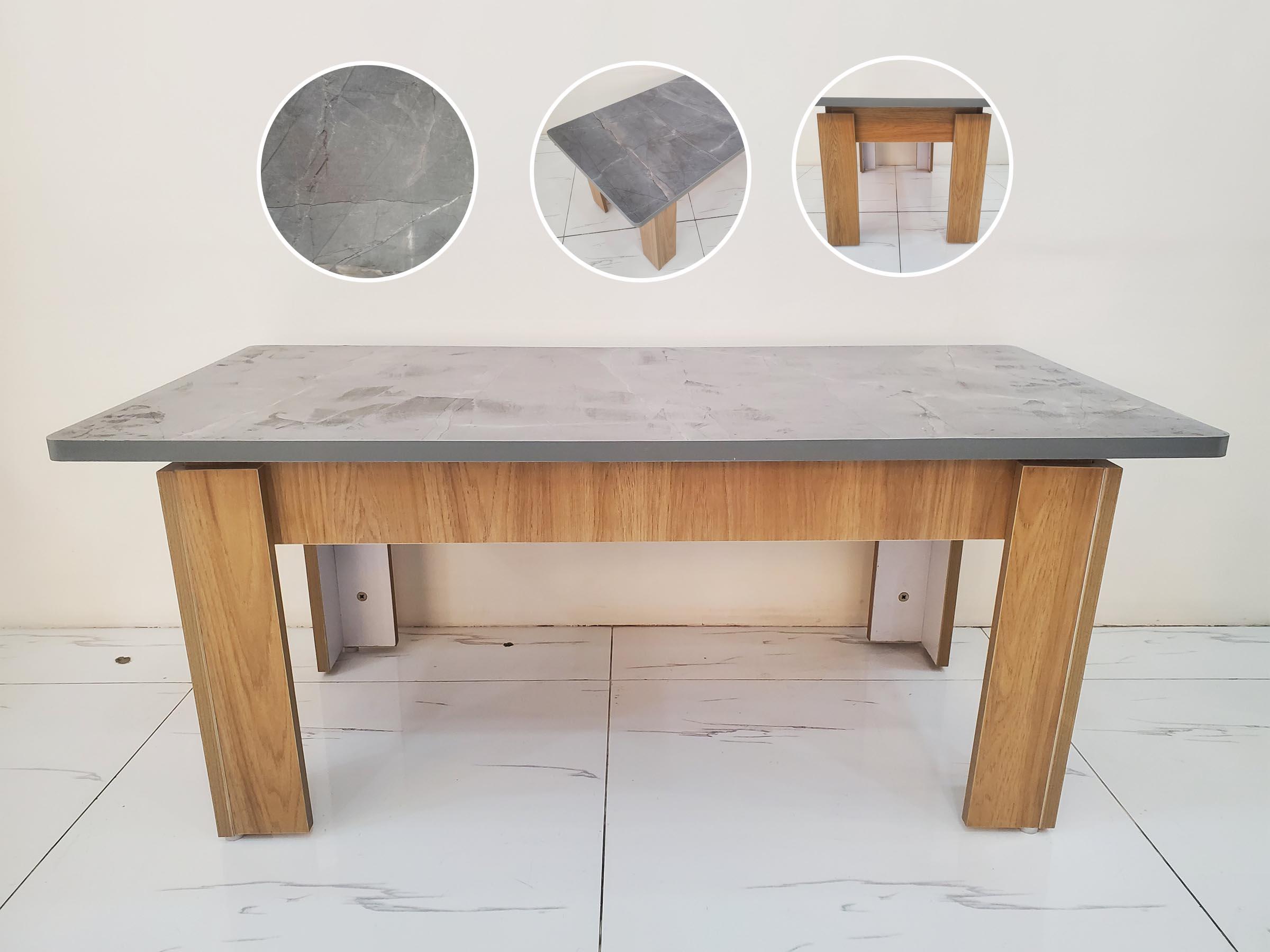 Onyx marble pattern quadrant tea table