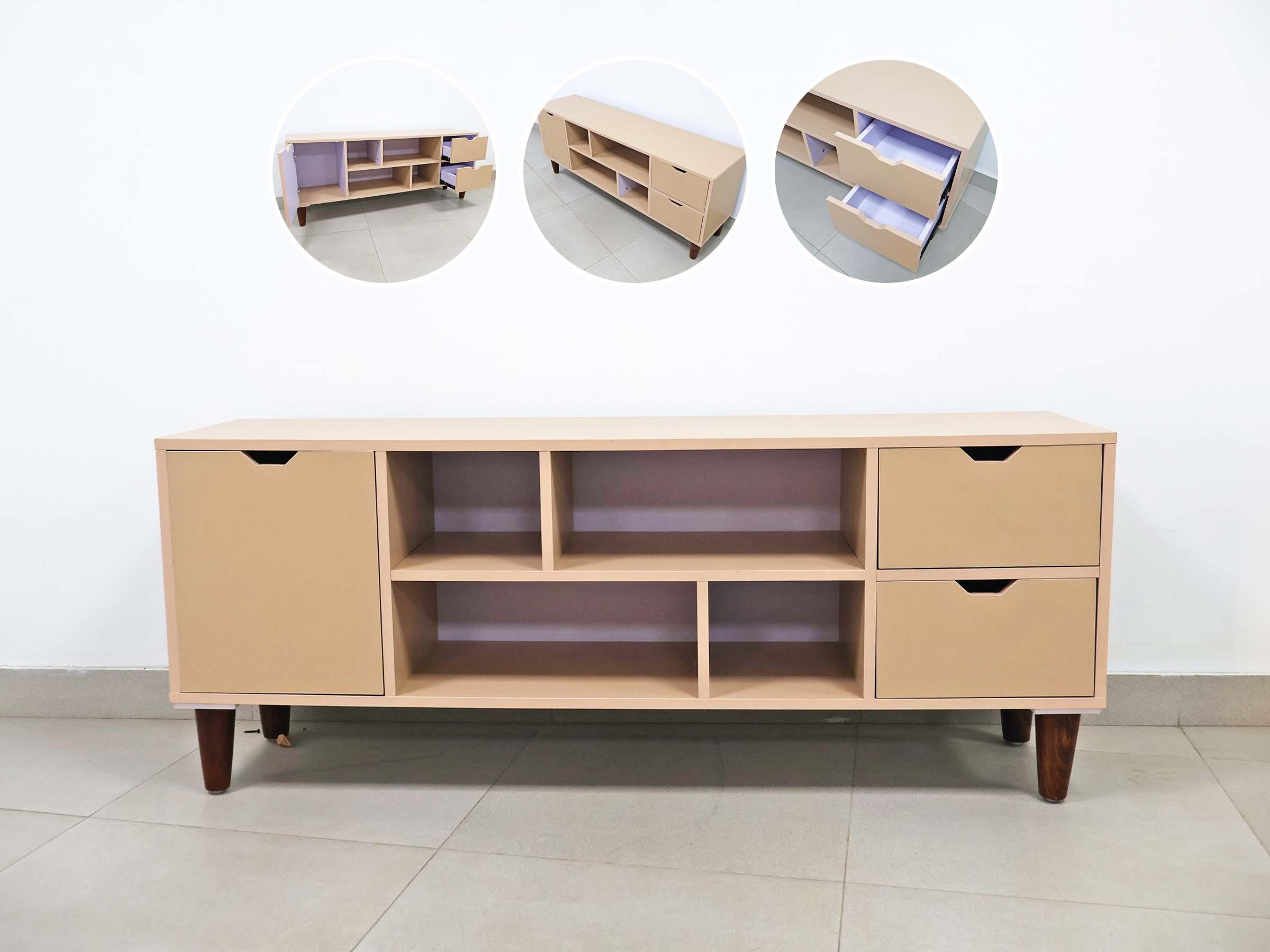 Sleek wooden TV unit