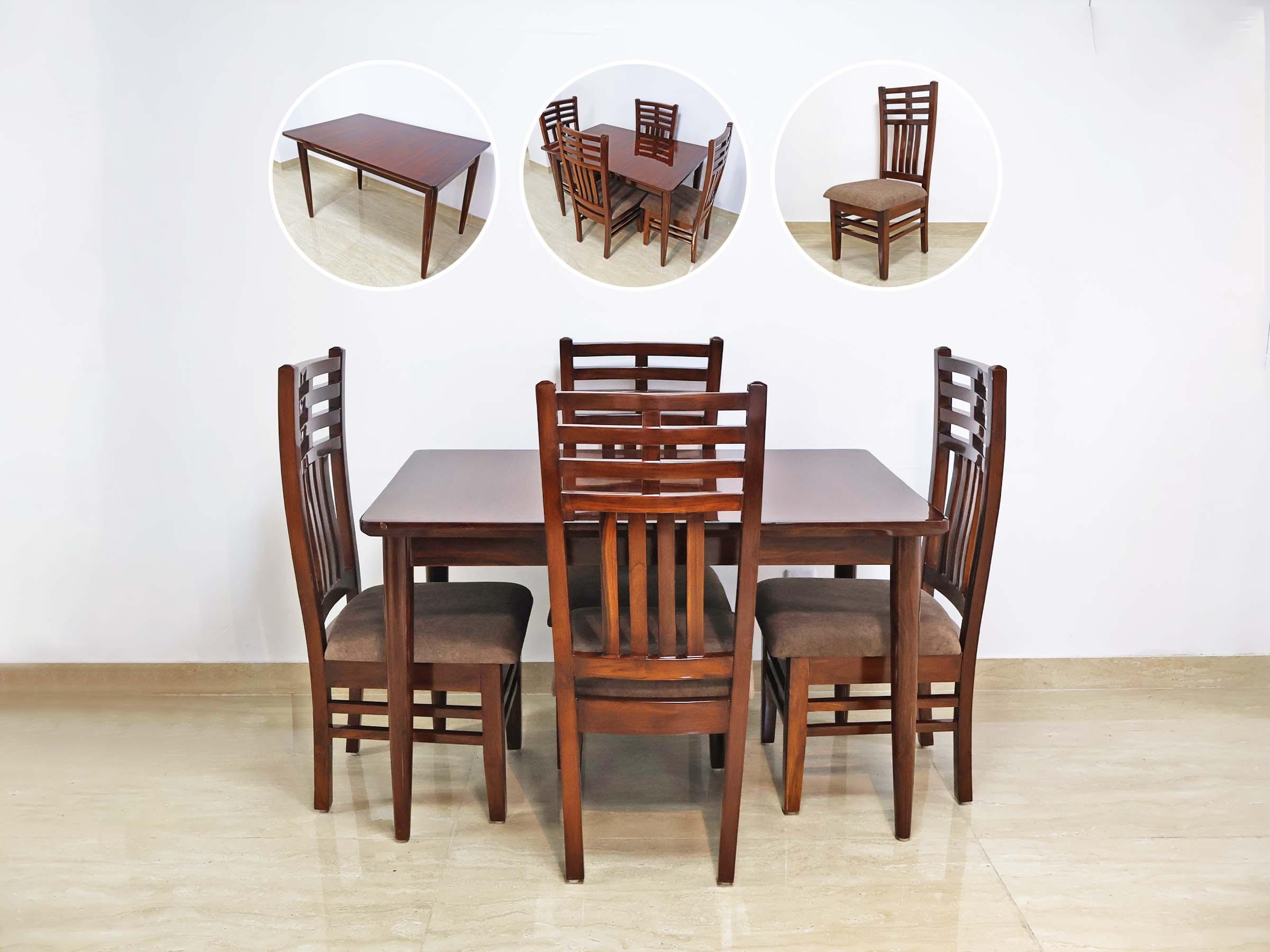 4-Seater Wooden Dining Set