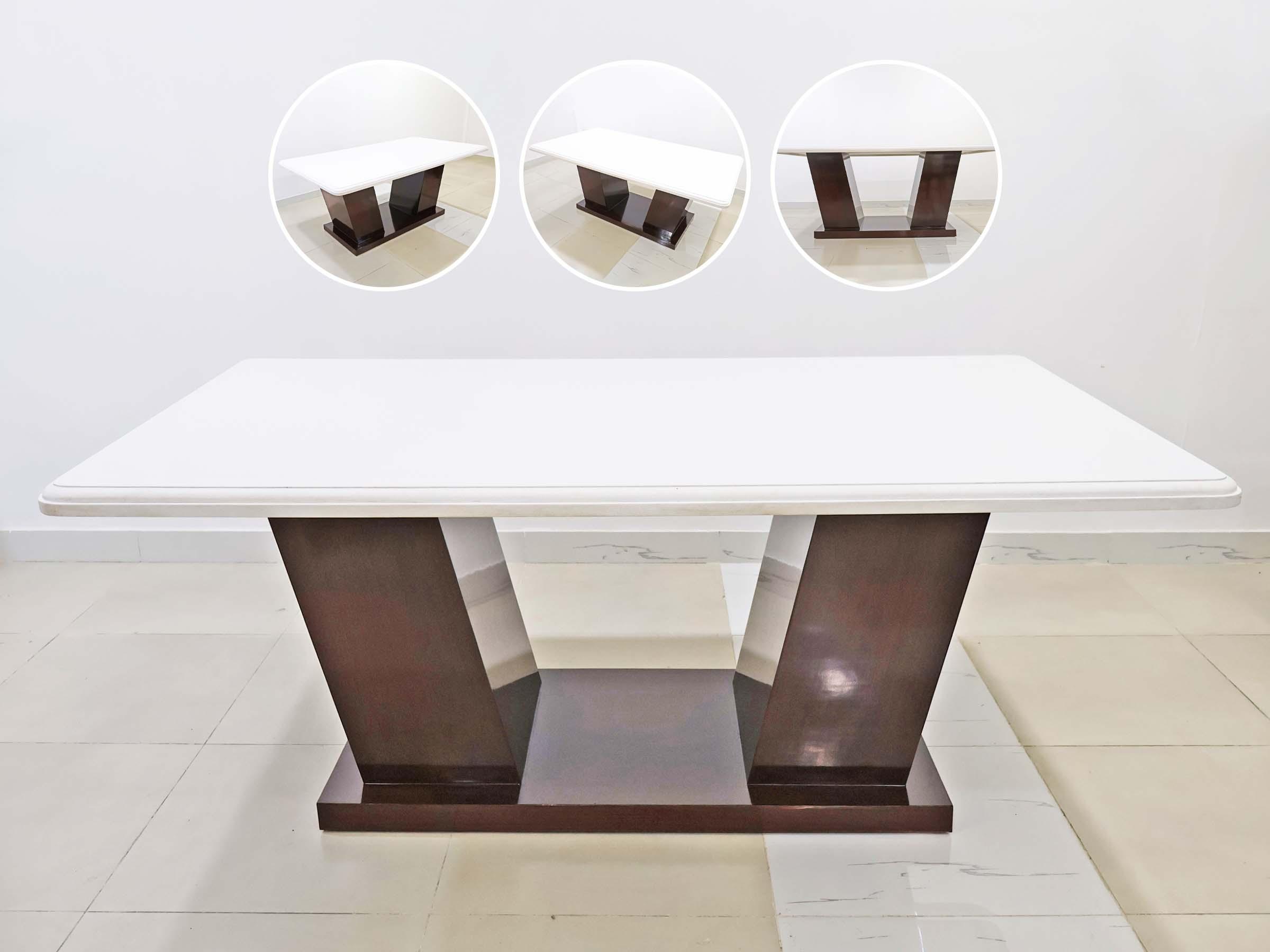 V‑Shaped base with Quartz Top Dining Table