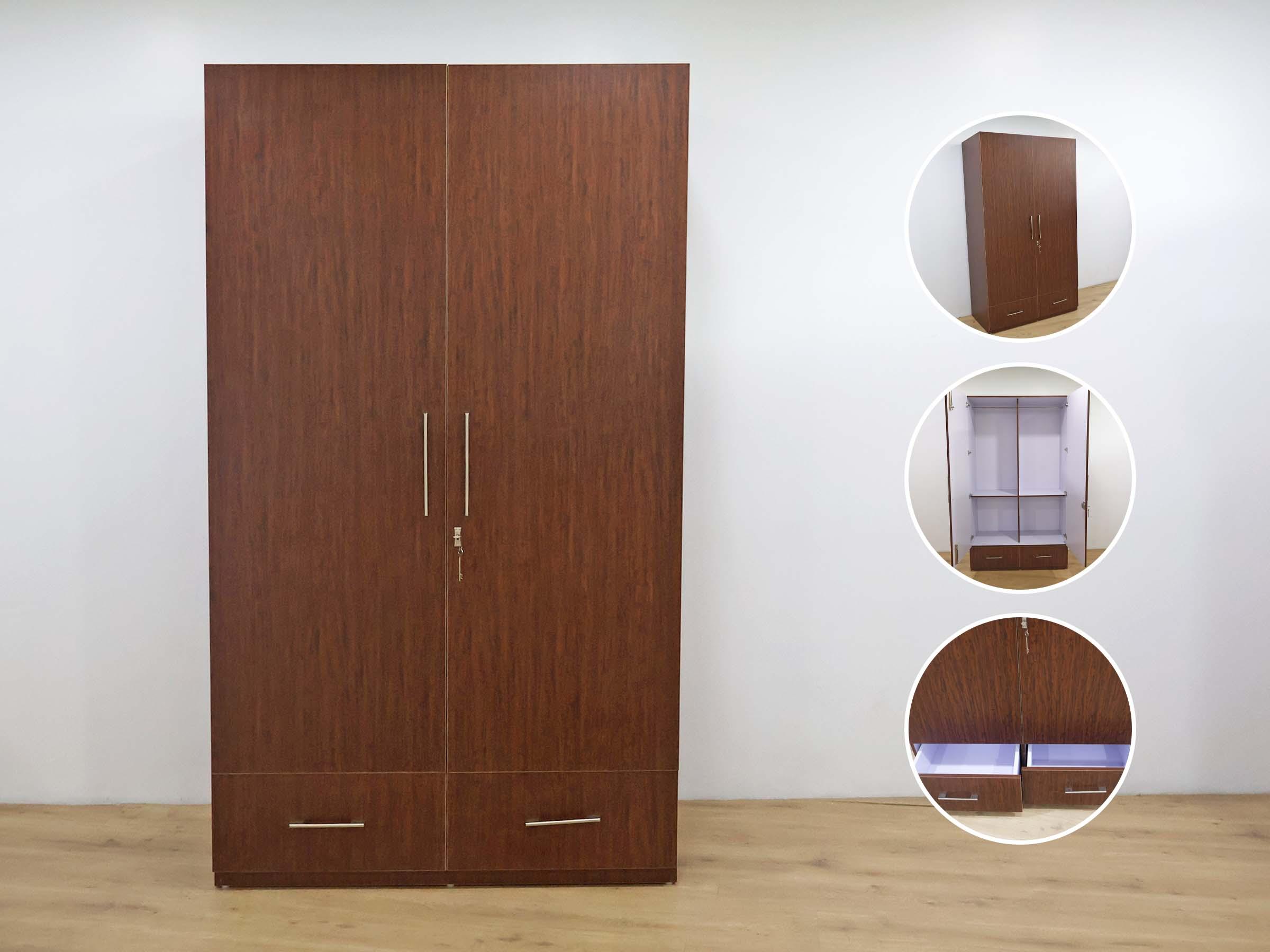 Wooden Laminate Wardrobe with Drawers