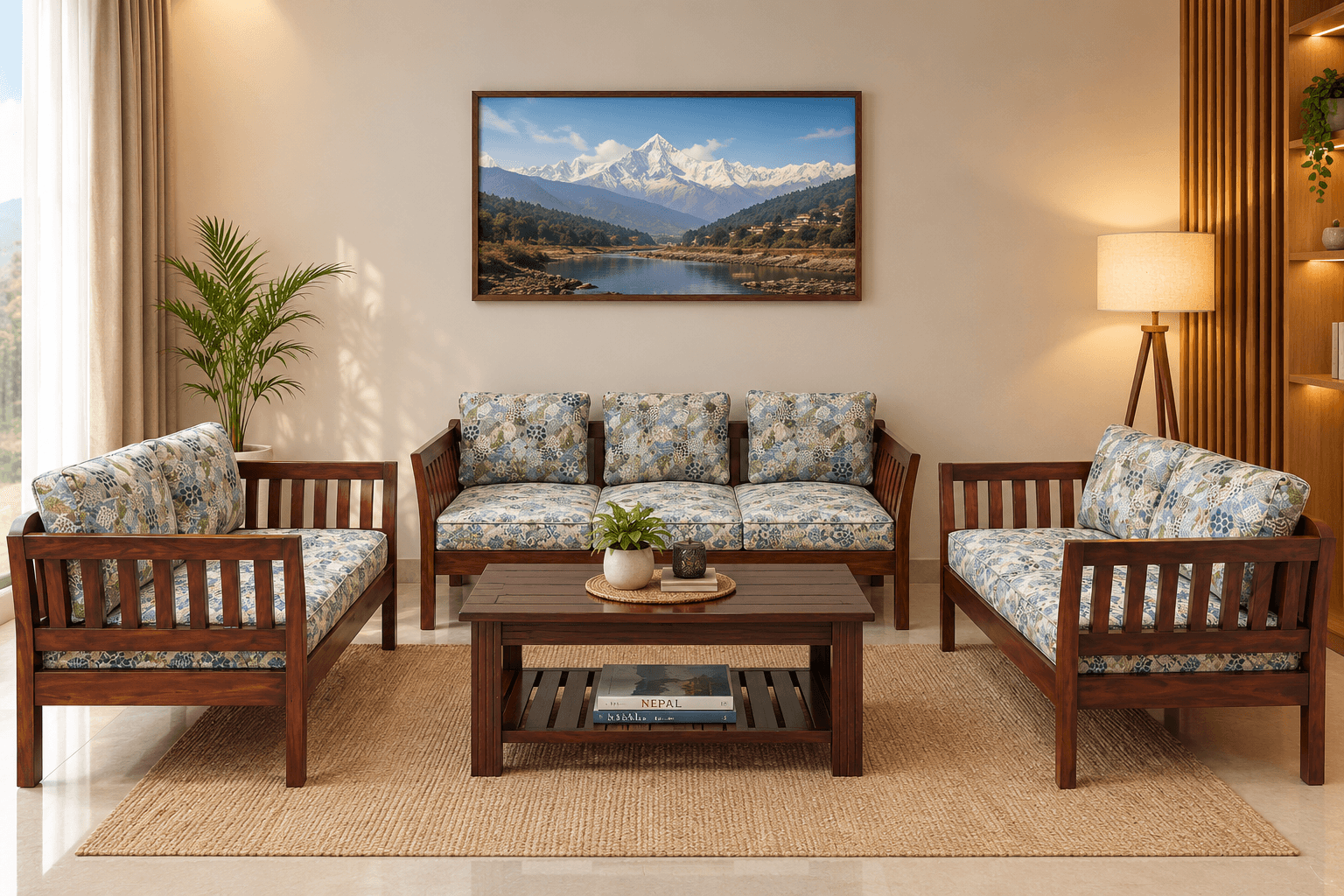Wooden Sofa Set - Furniture in Nepal