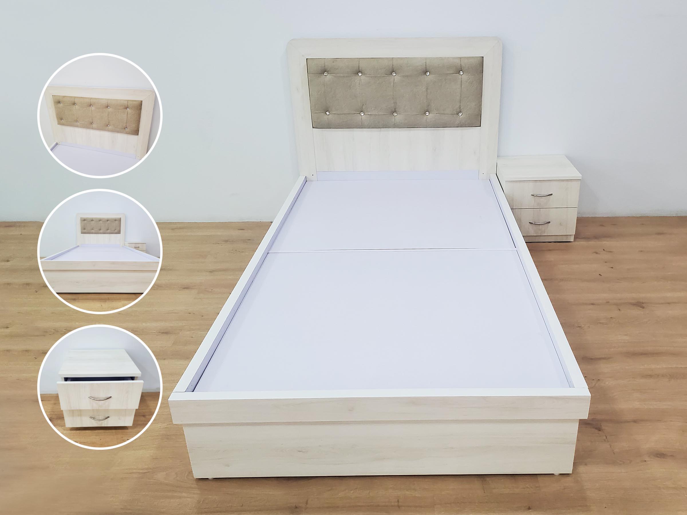 Single Bed with Side Table