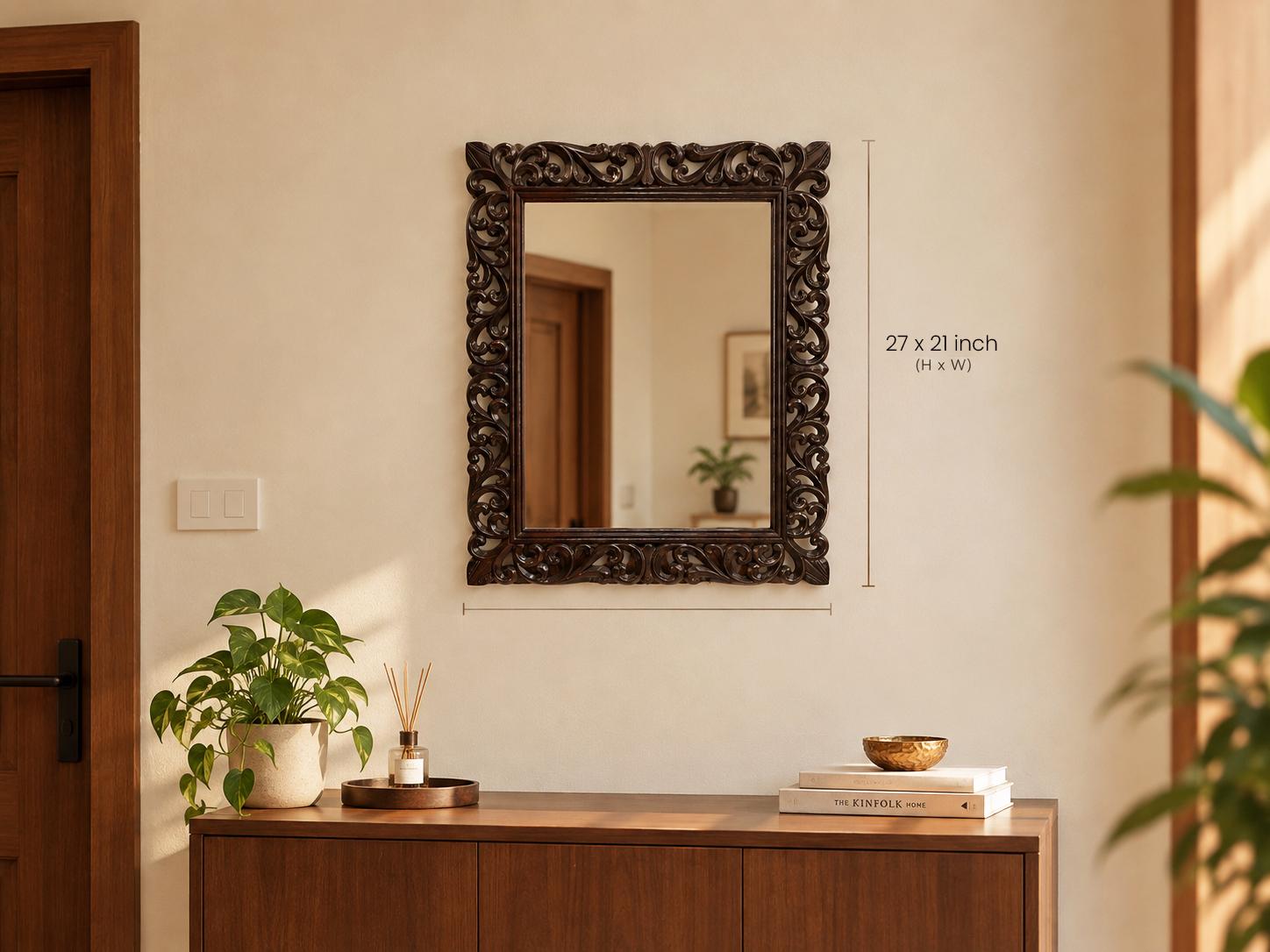 Carved Rectangle Mirror