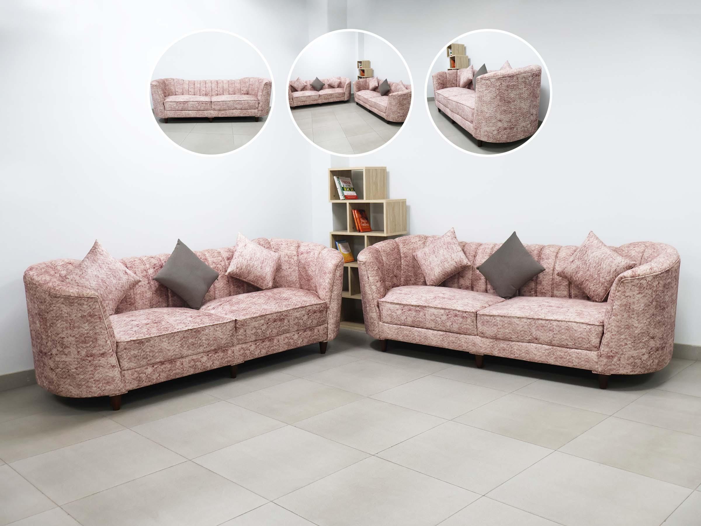 Pink Curve Sofa