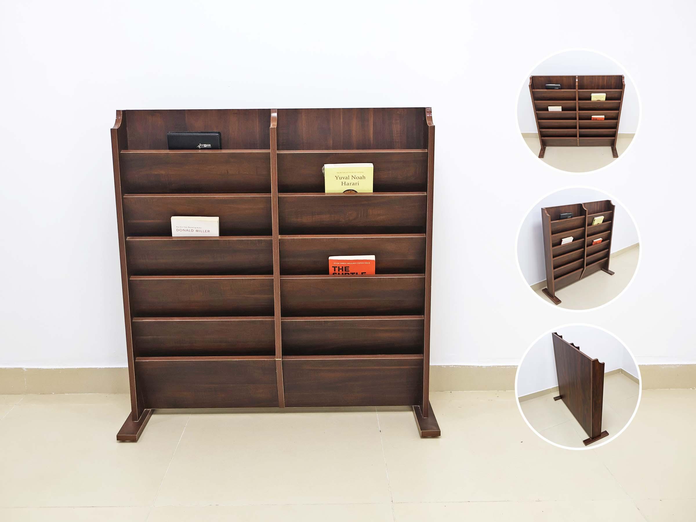 Wooden Magazine & Book Rack