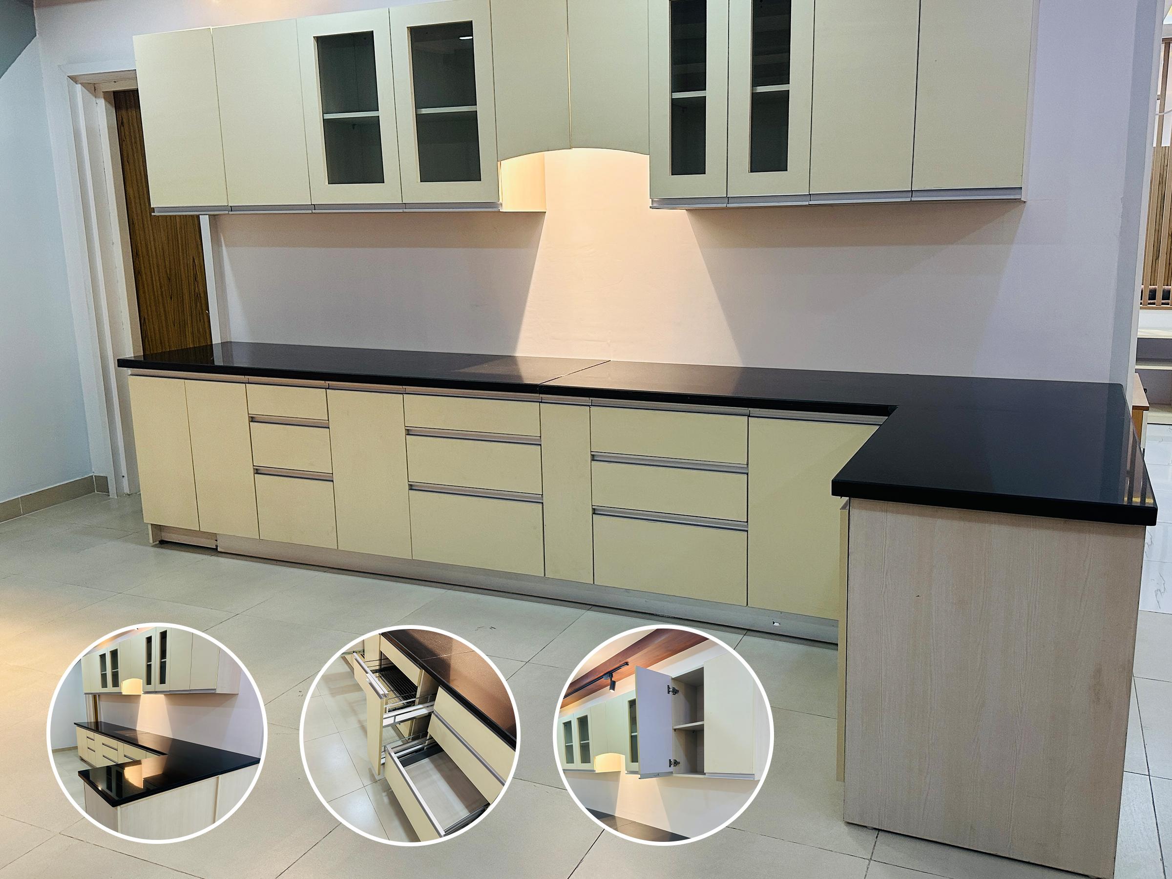 L Shaped Modular Kitchen