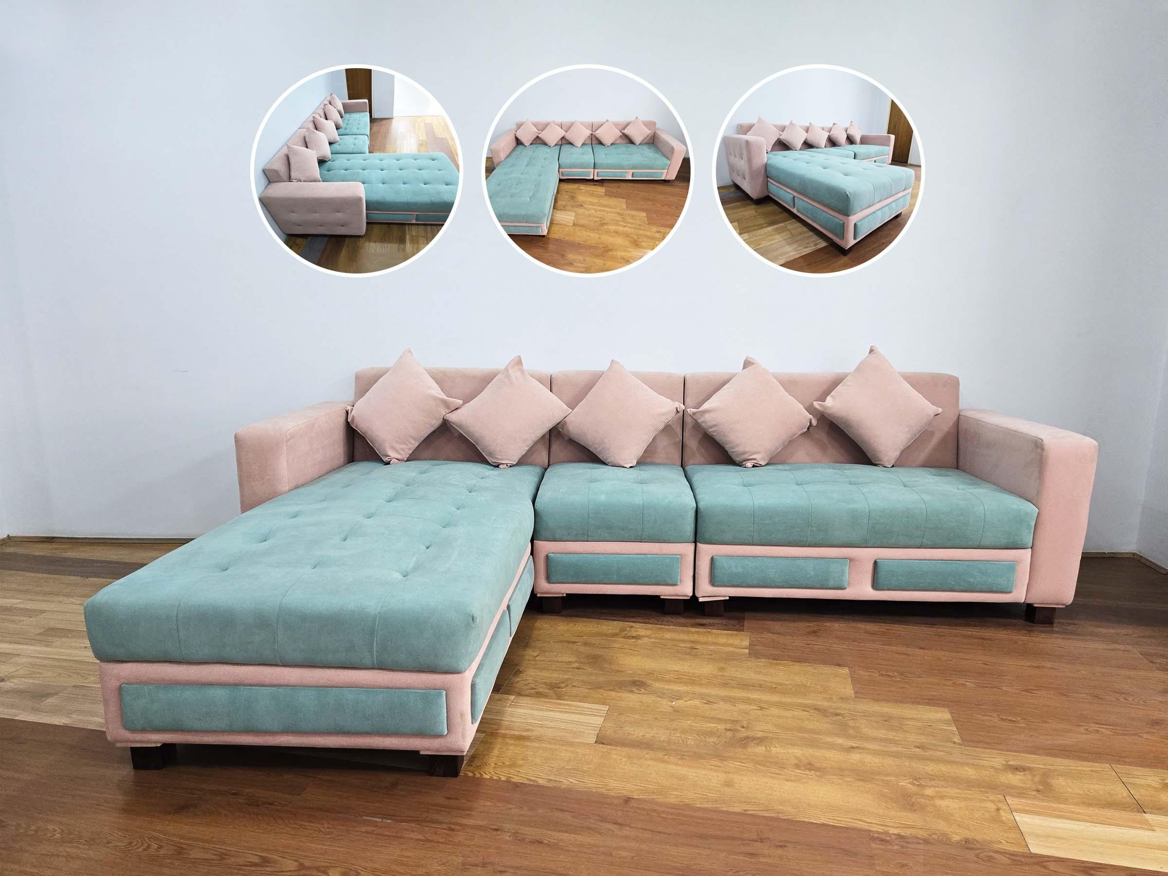 L-shaped lounge sofa