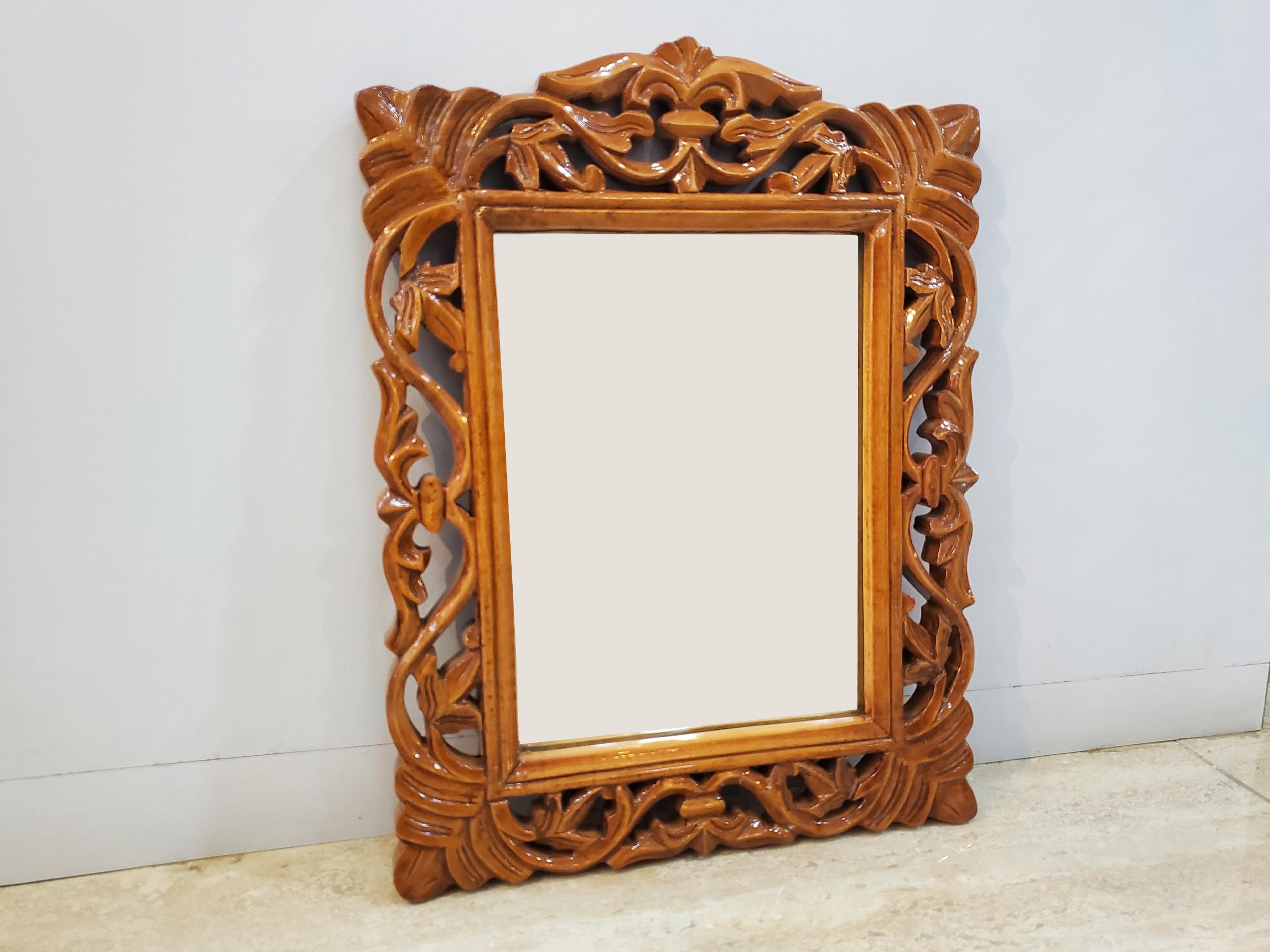 Carved Rectangle Mirror