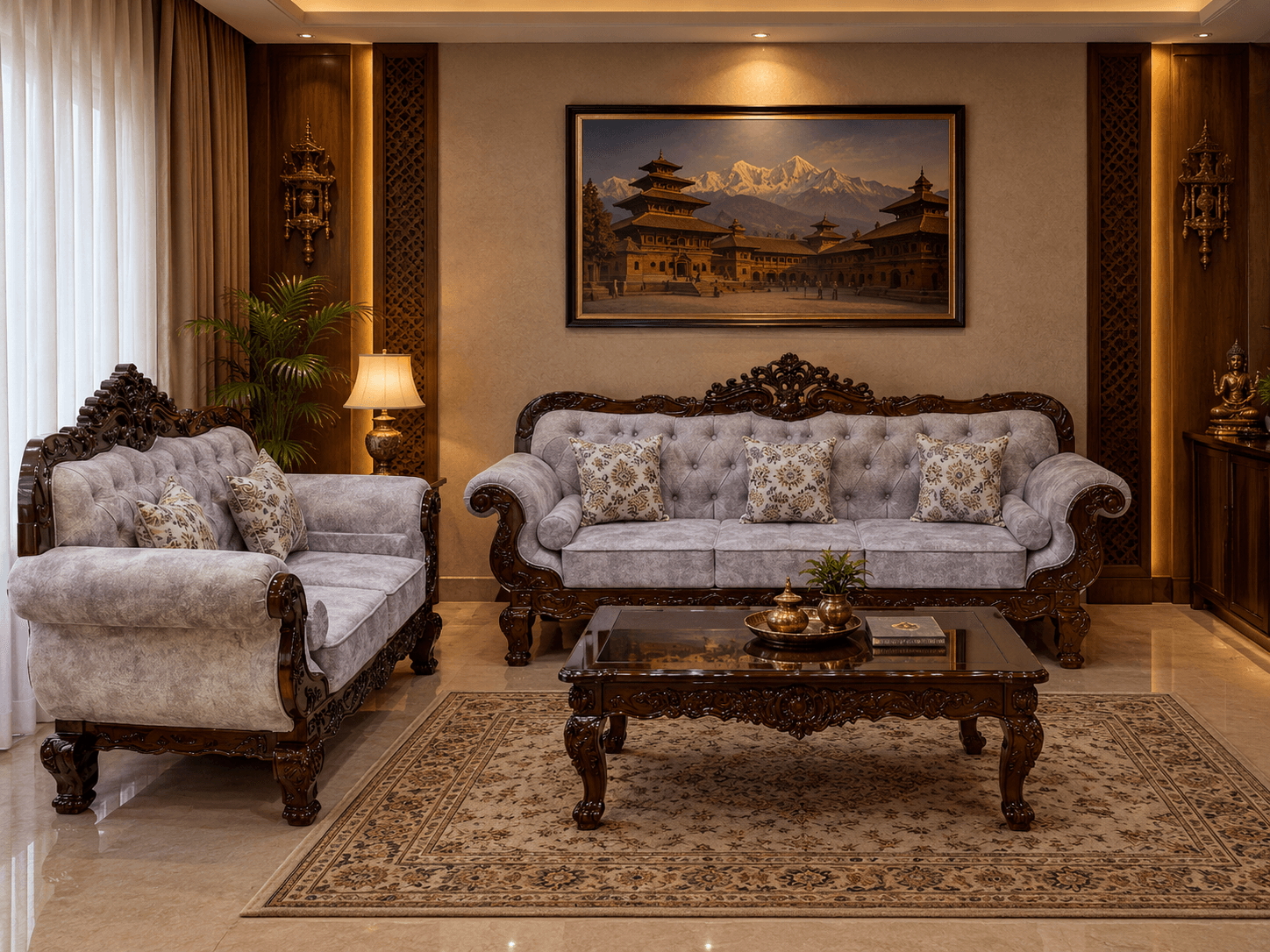 Lavender Royal Sofa - Furniture in Nepal