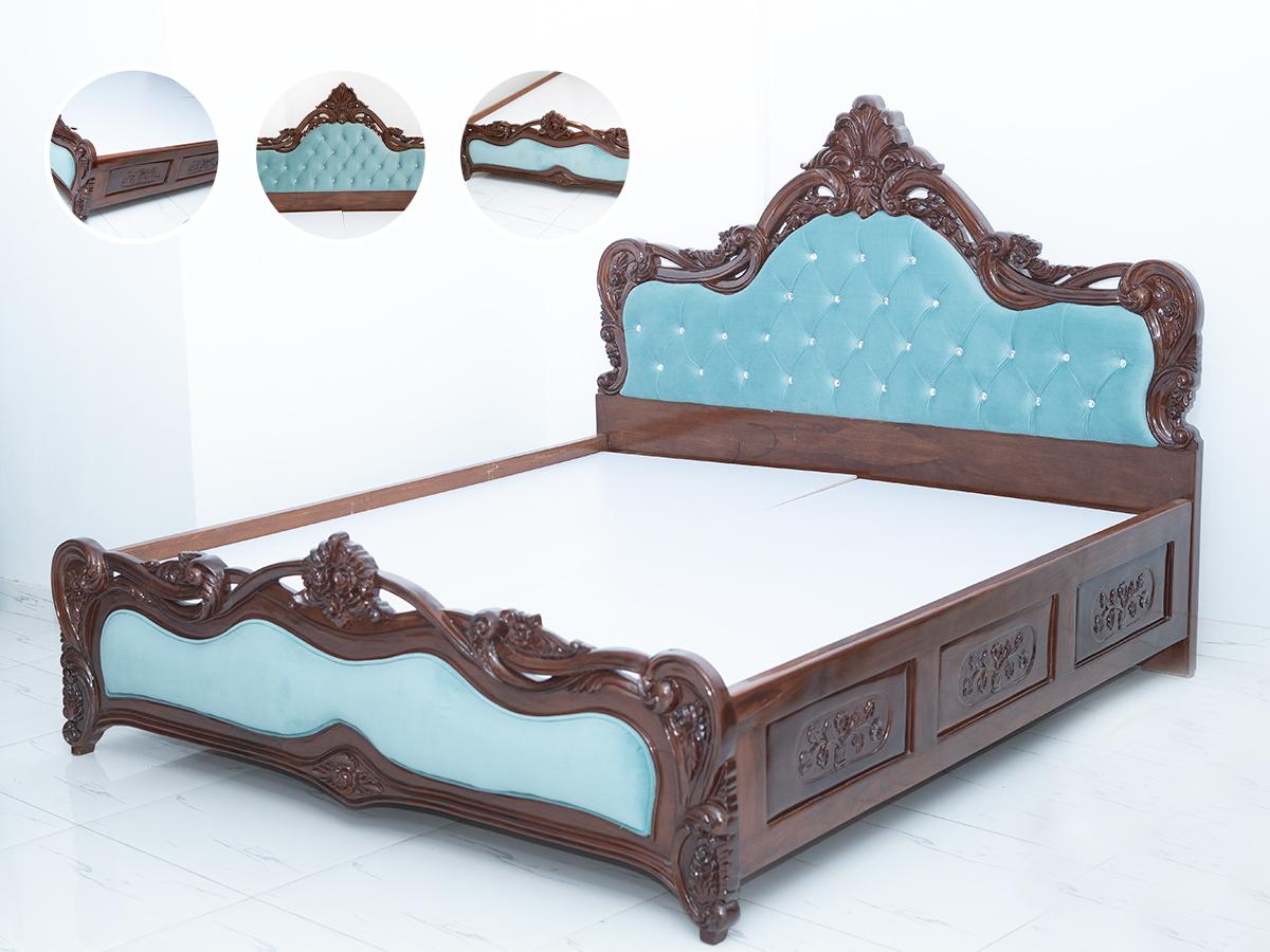 Sea Colored Royal Bed